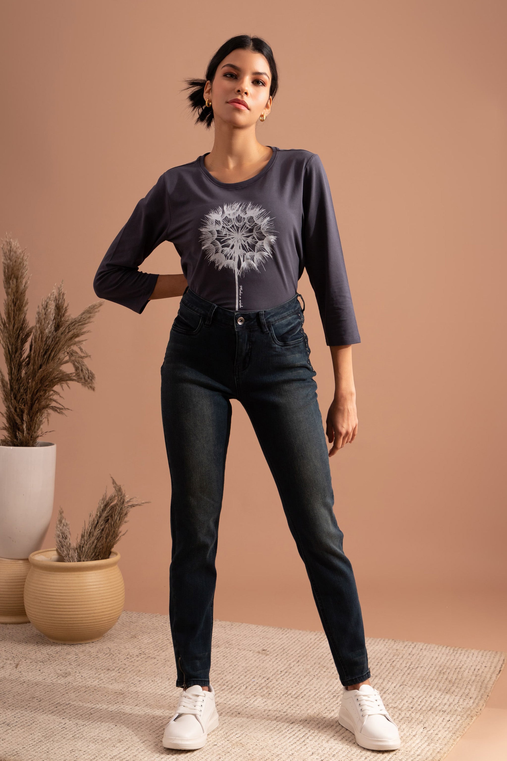 Indigo overdyed Jeans - JANE