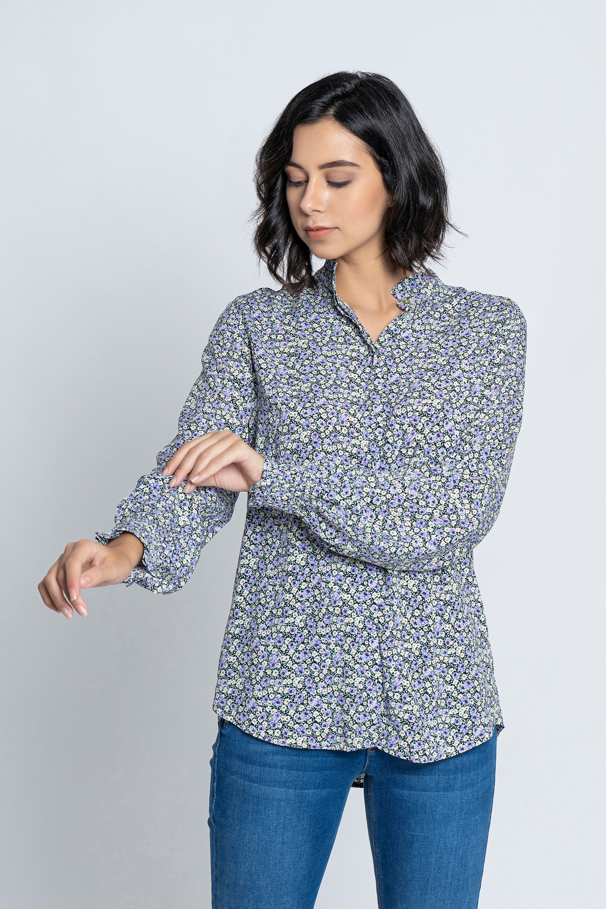 Printed Full Sleeves Blouse