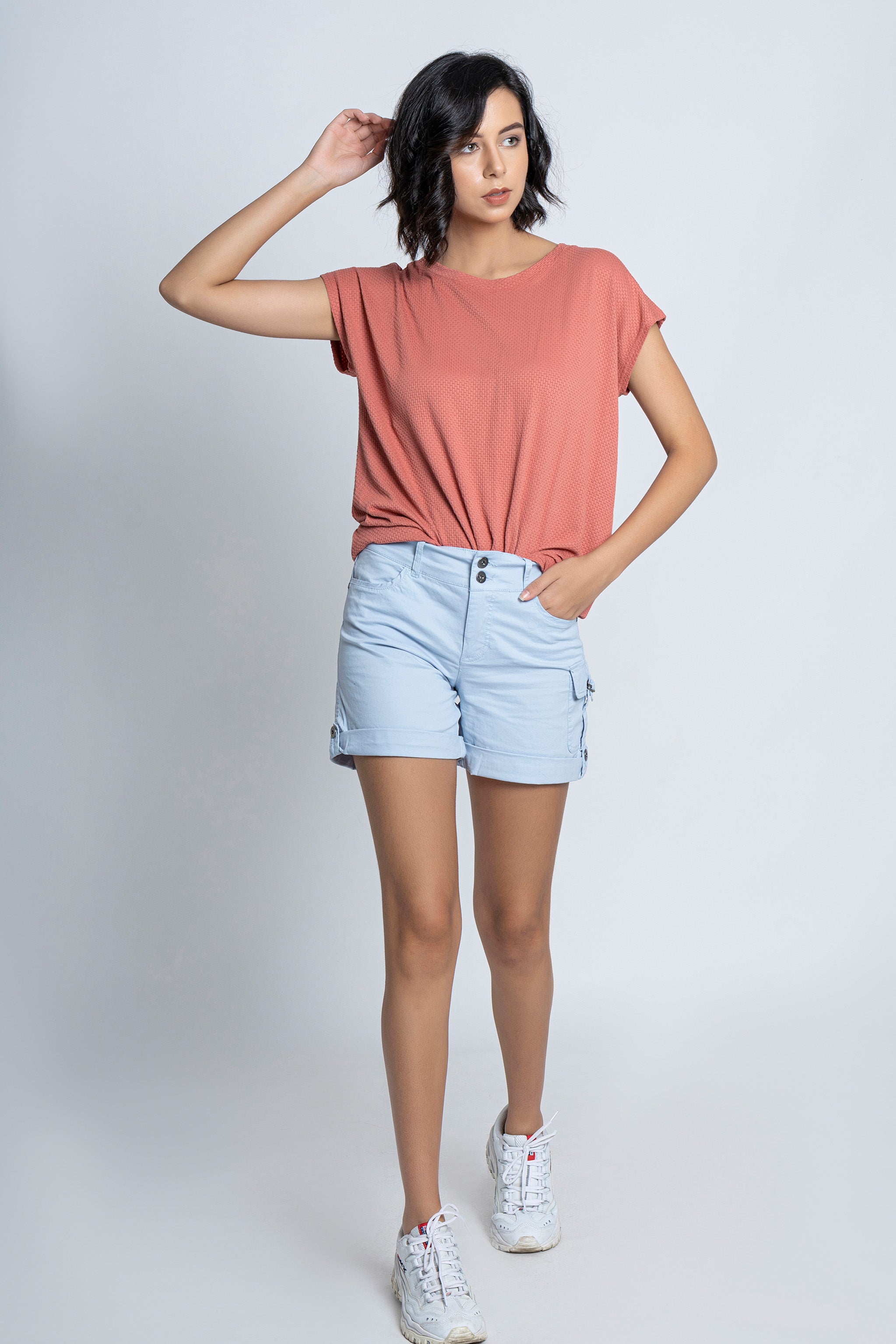 Blue Casual Shorts
