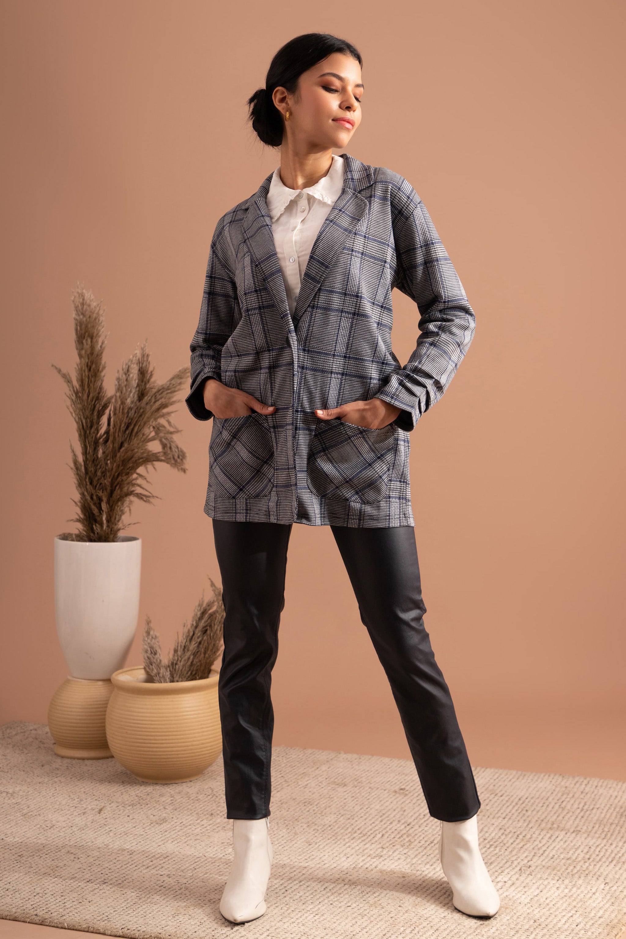 Black mix Blazer Jacket