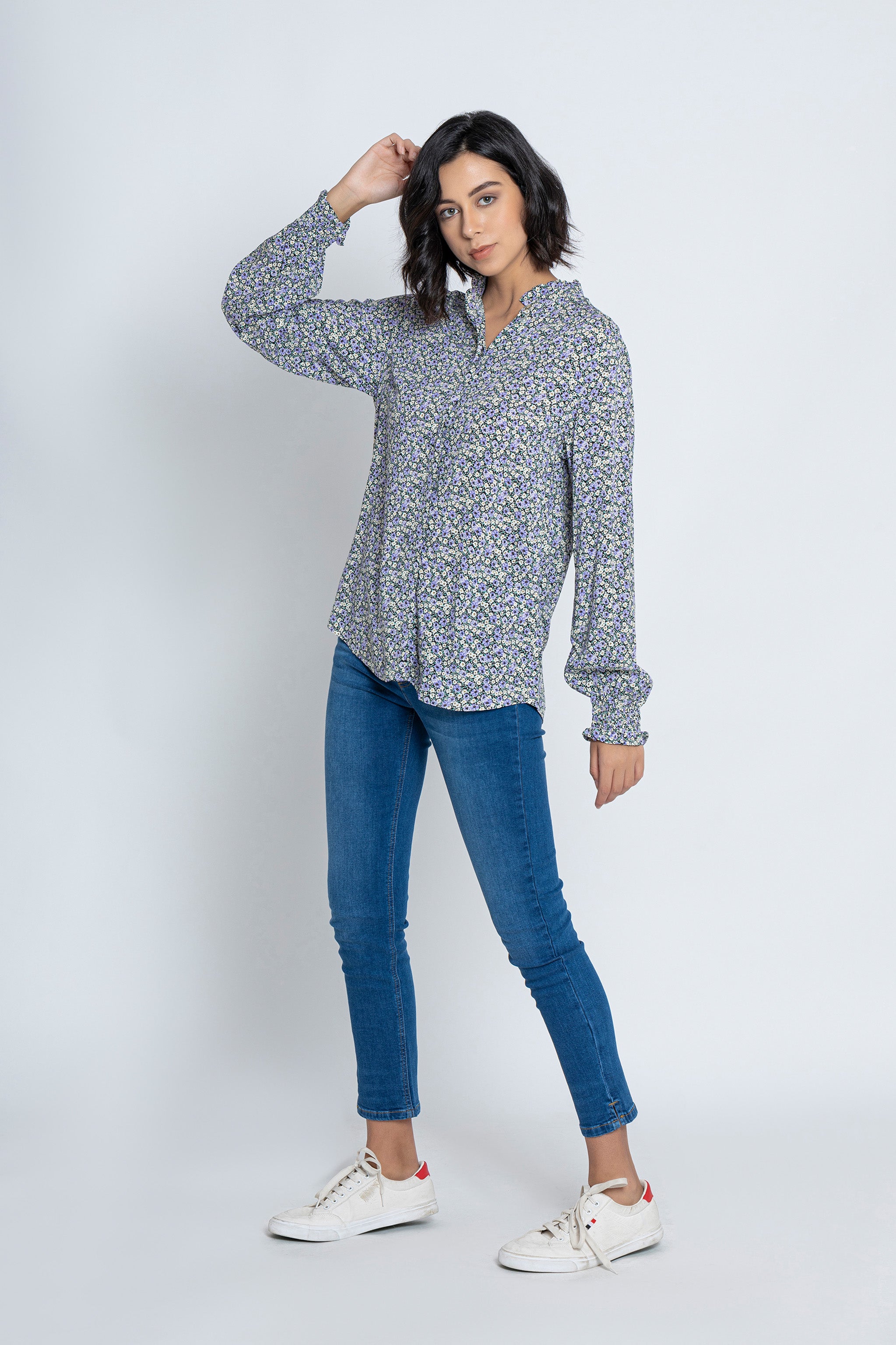 Printed Full Sleeves Blouse