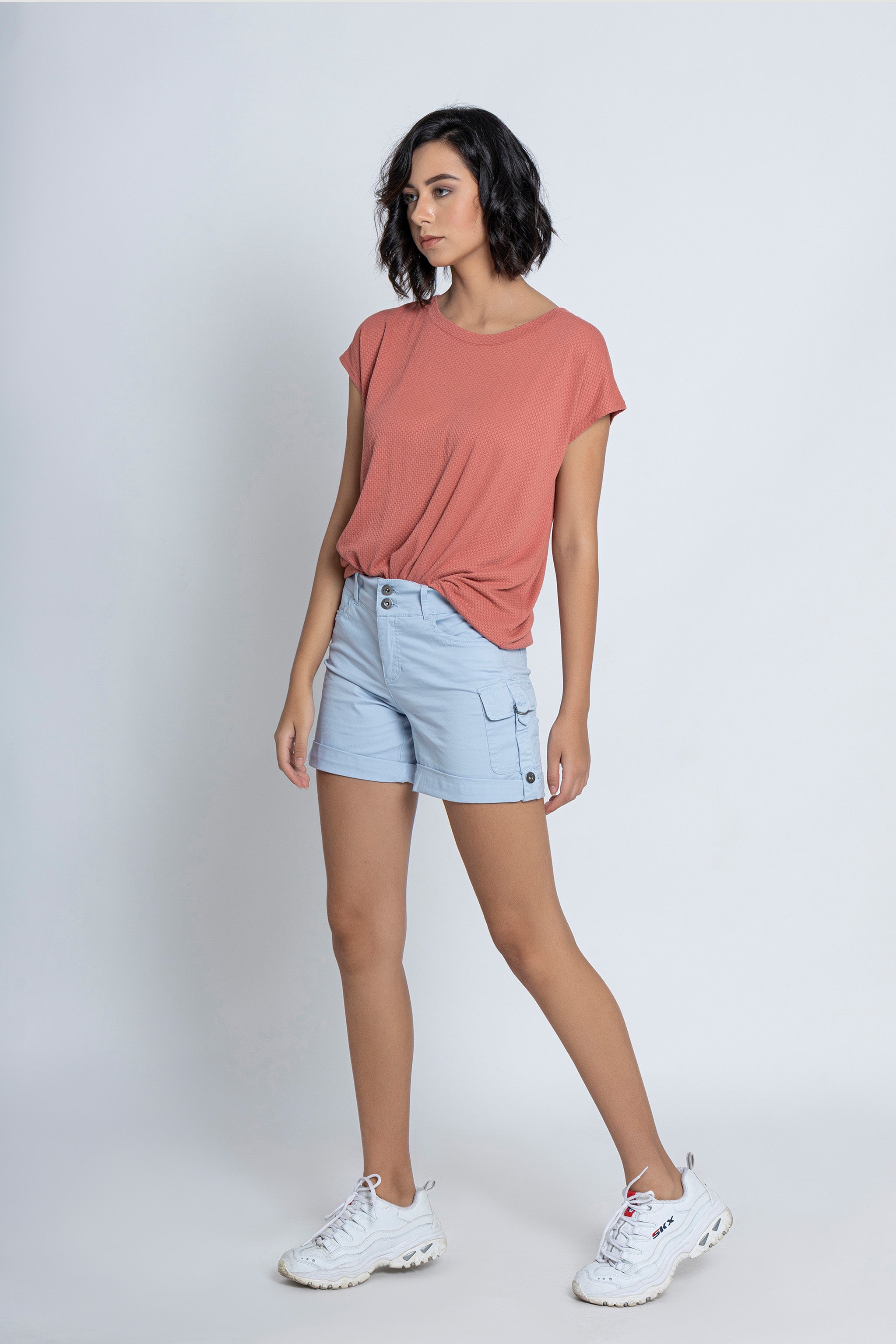 Blue Casual Shorts