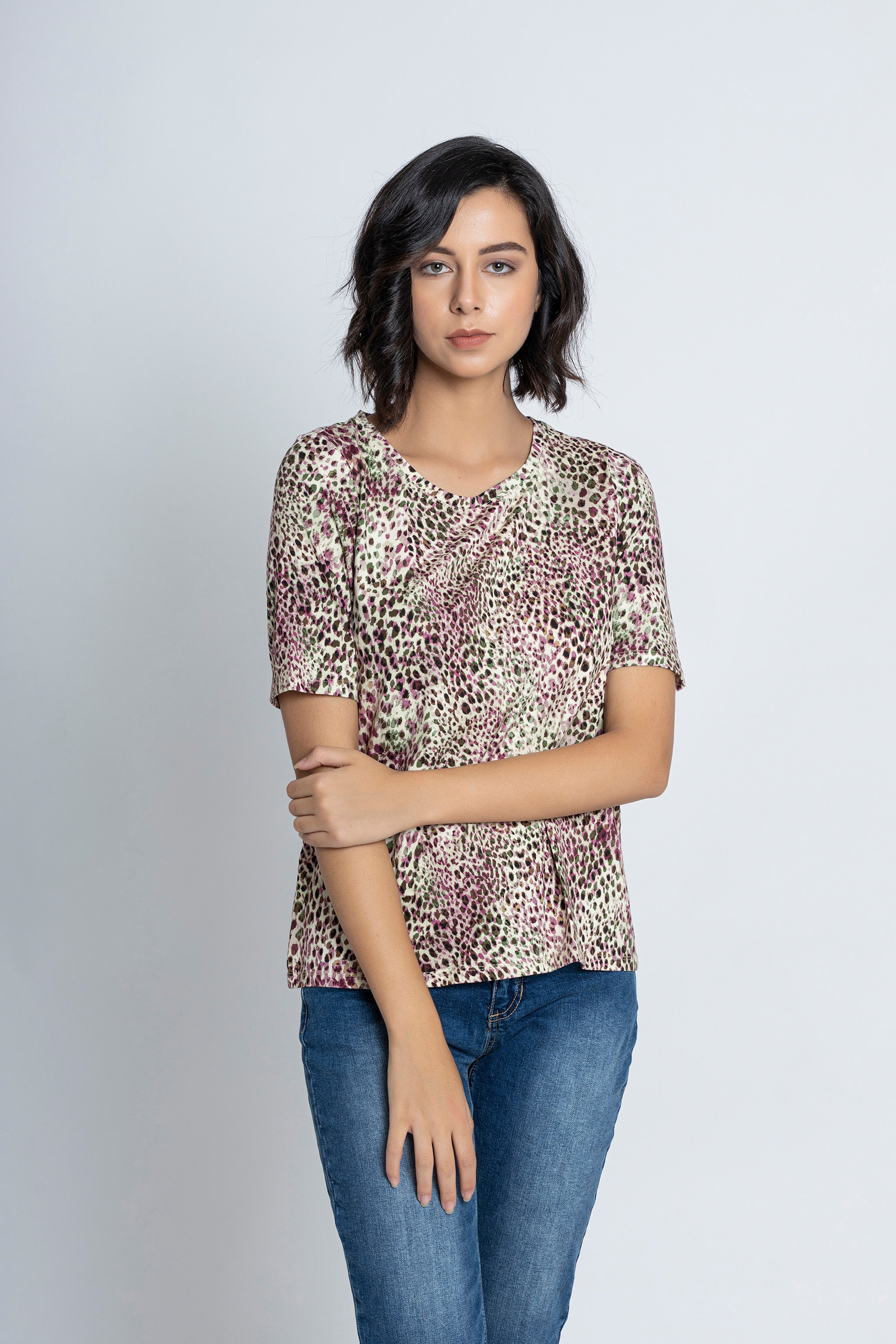 Polka Dots Short Sleeves T-Shirt