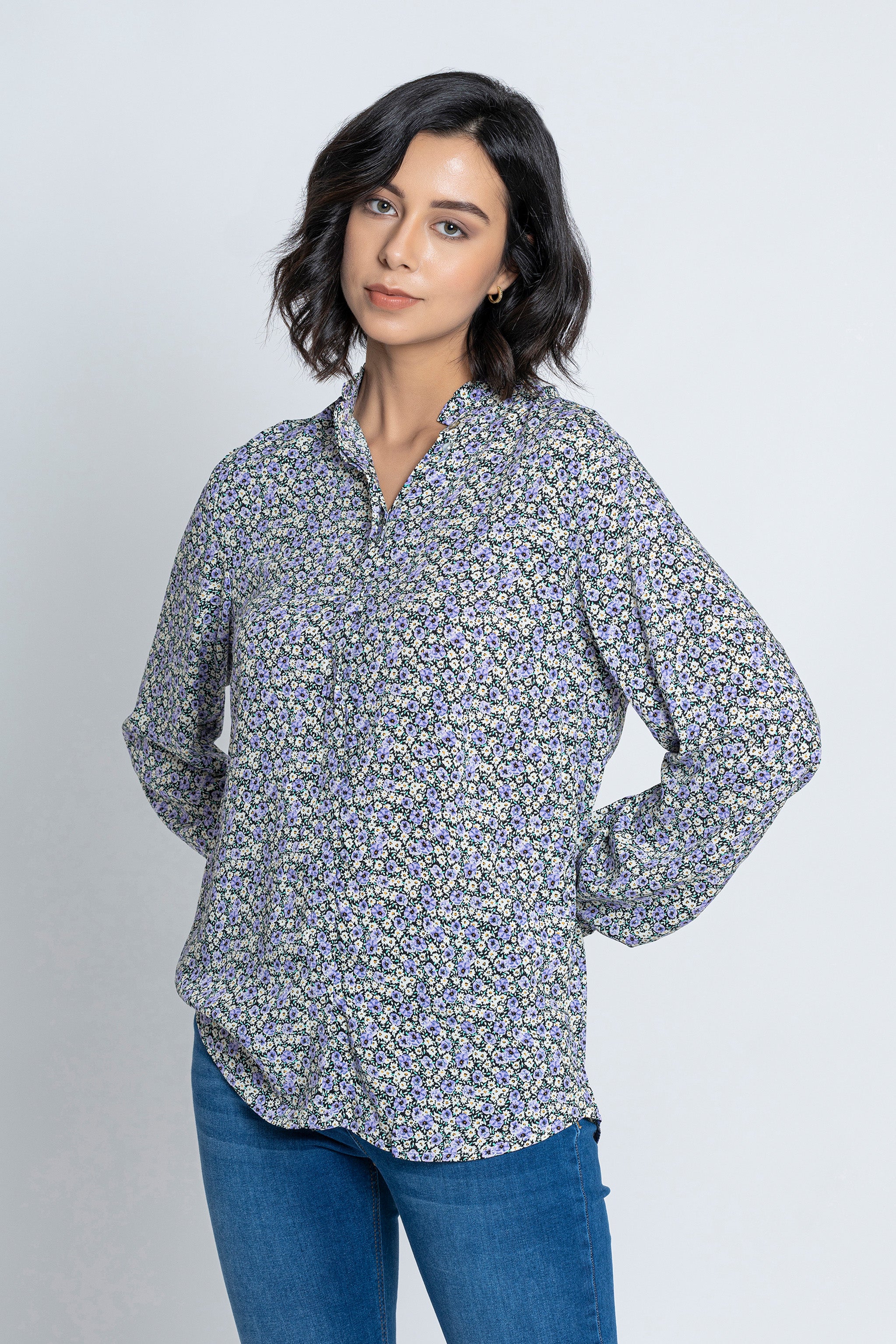 Printed Full Sleeves Blouse