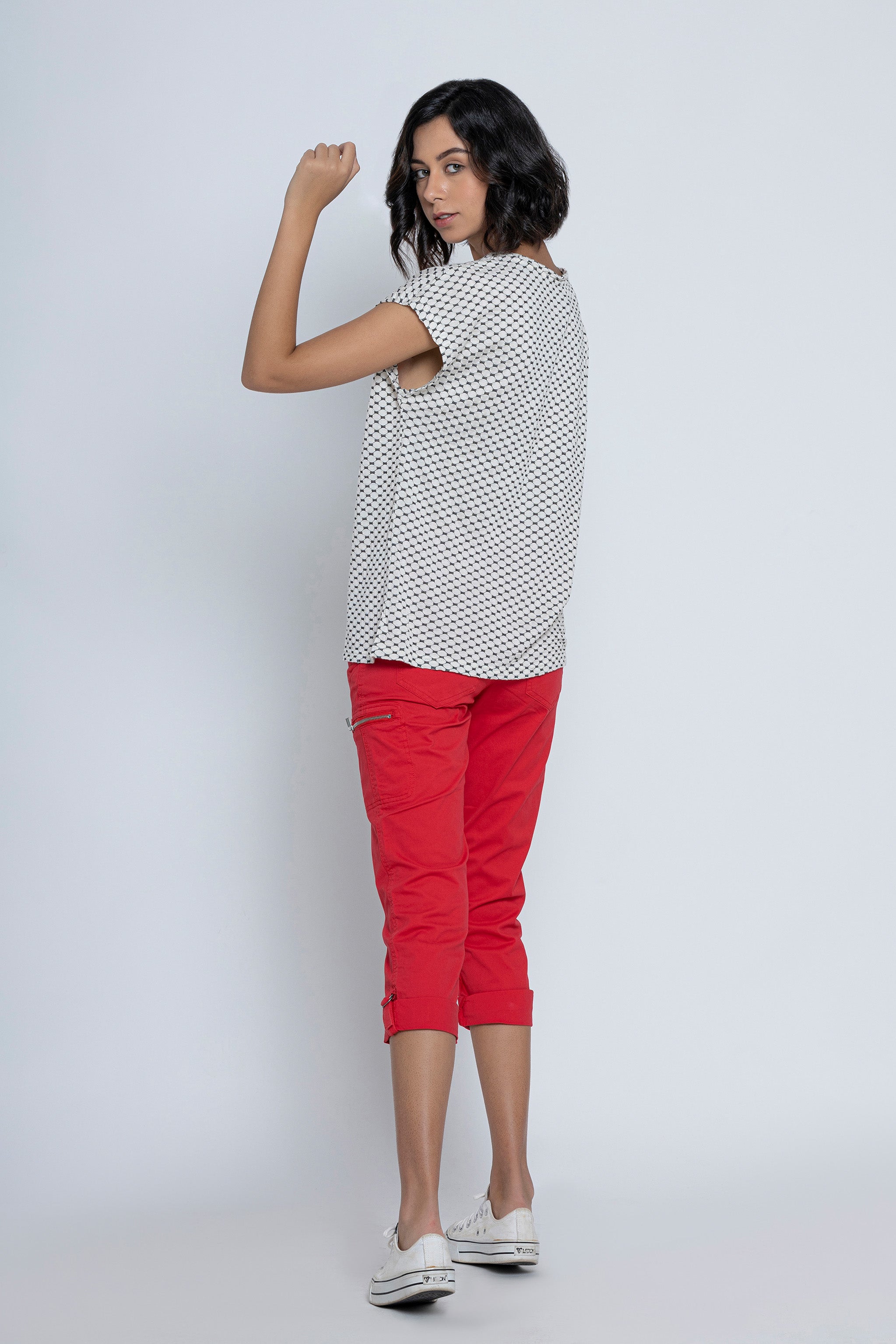 True Red Casual Capri