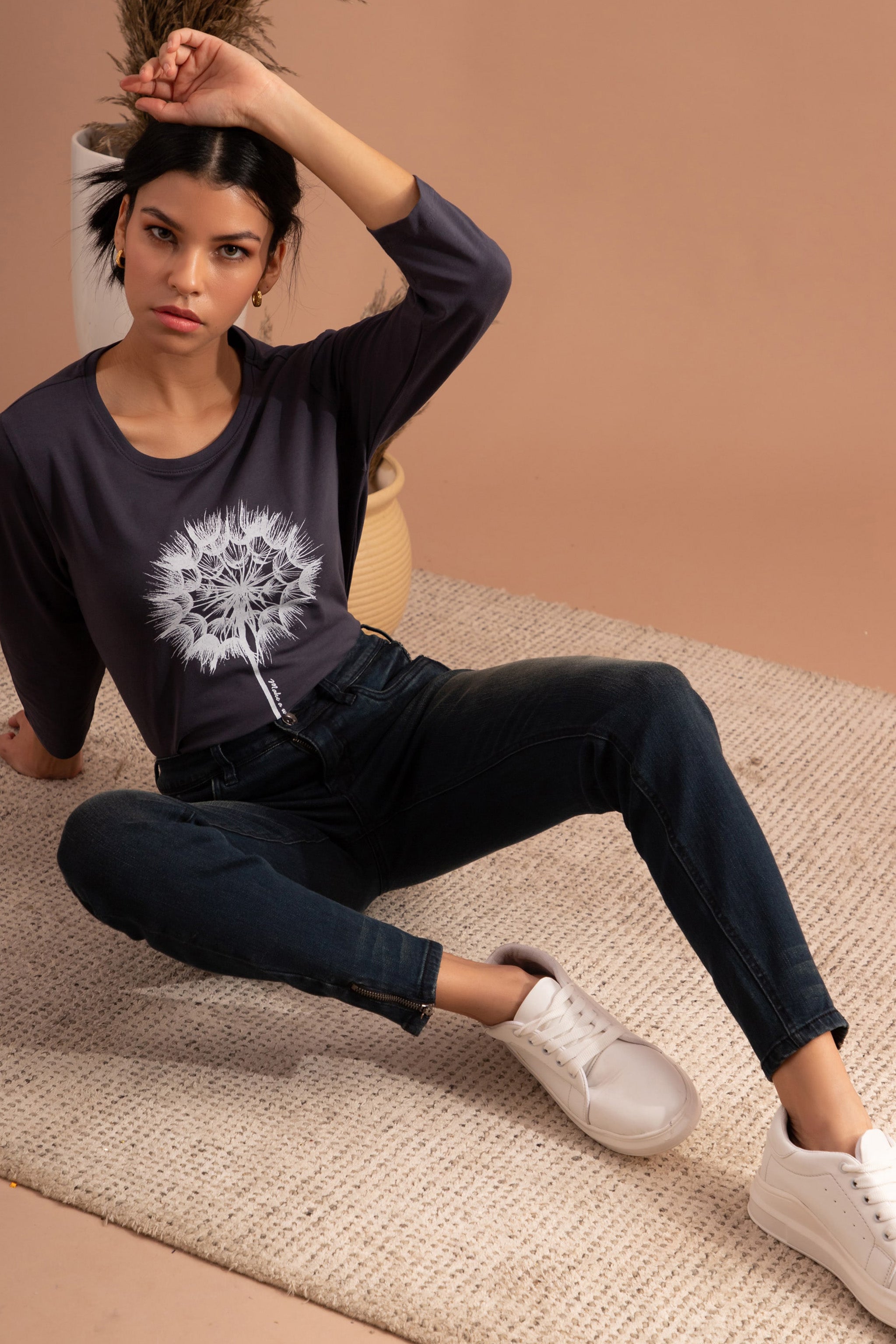 Indigo overdyed Jeans - JANE