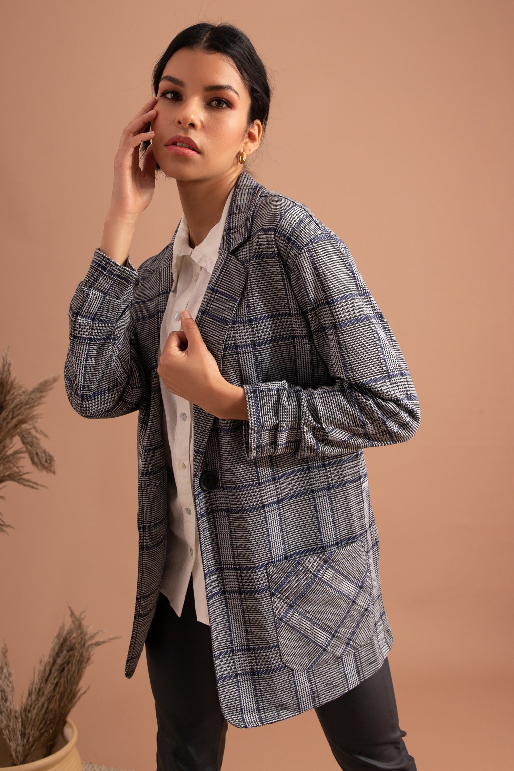 Black mix Blazer Jacket