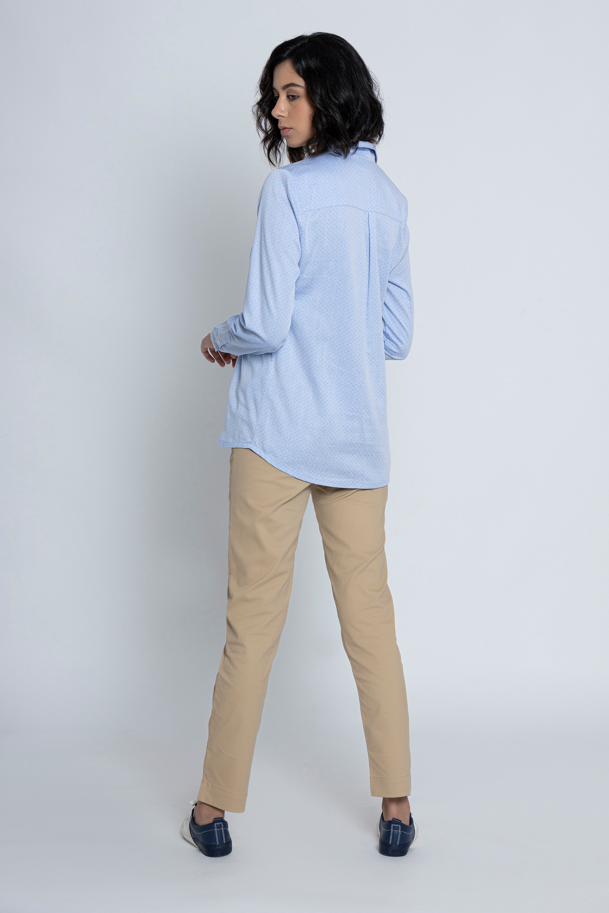 Blue Polka Dots Shirts for Women