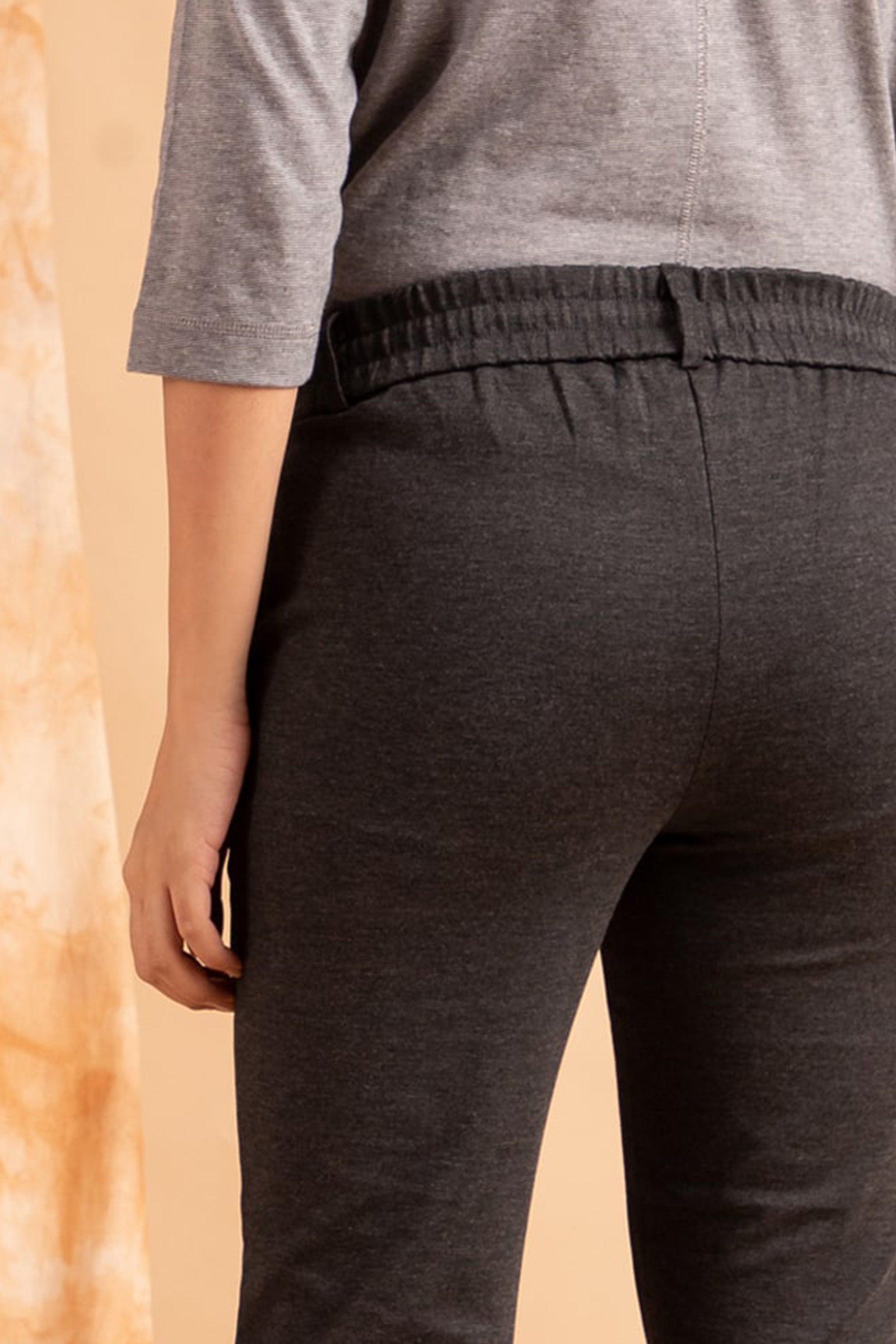 Grey melange Casual Bottoms