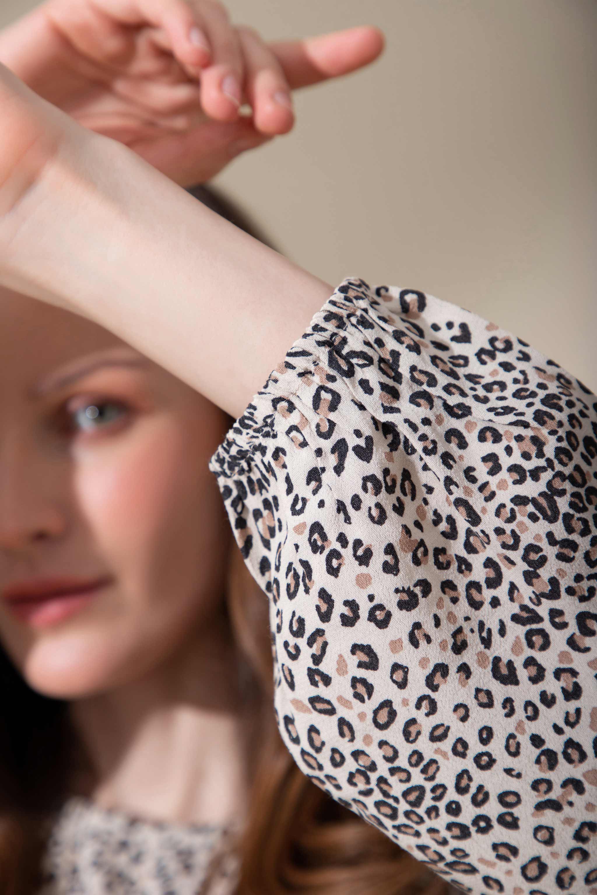Camel Printed Blouse