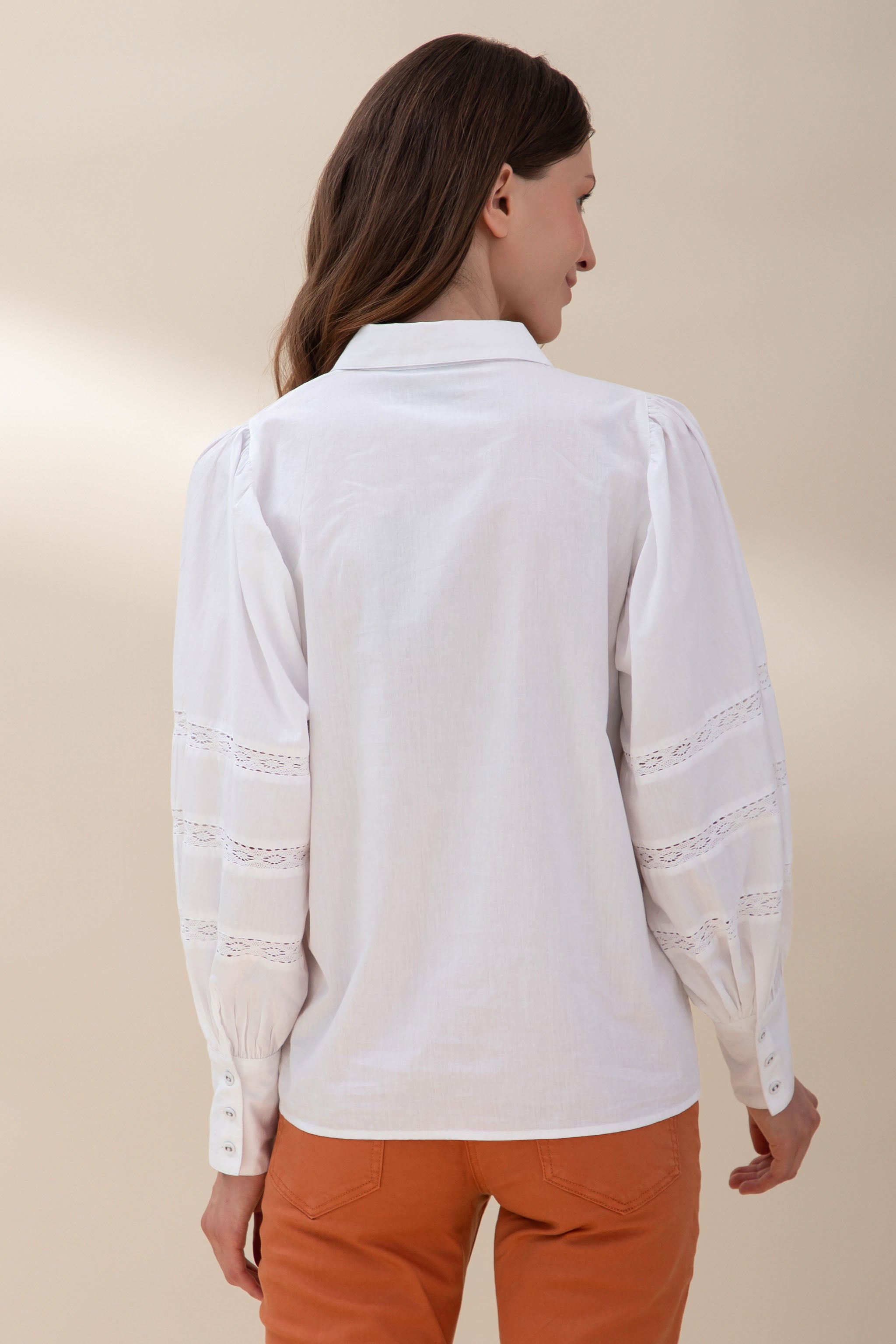 White Puff Sleeves Shirt