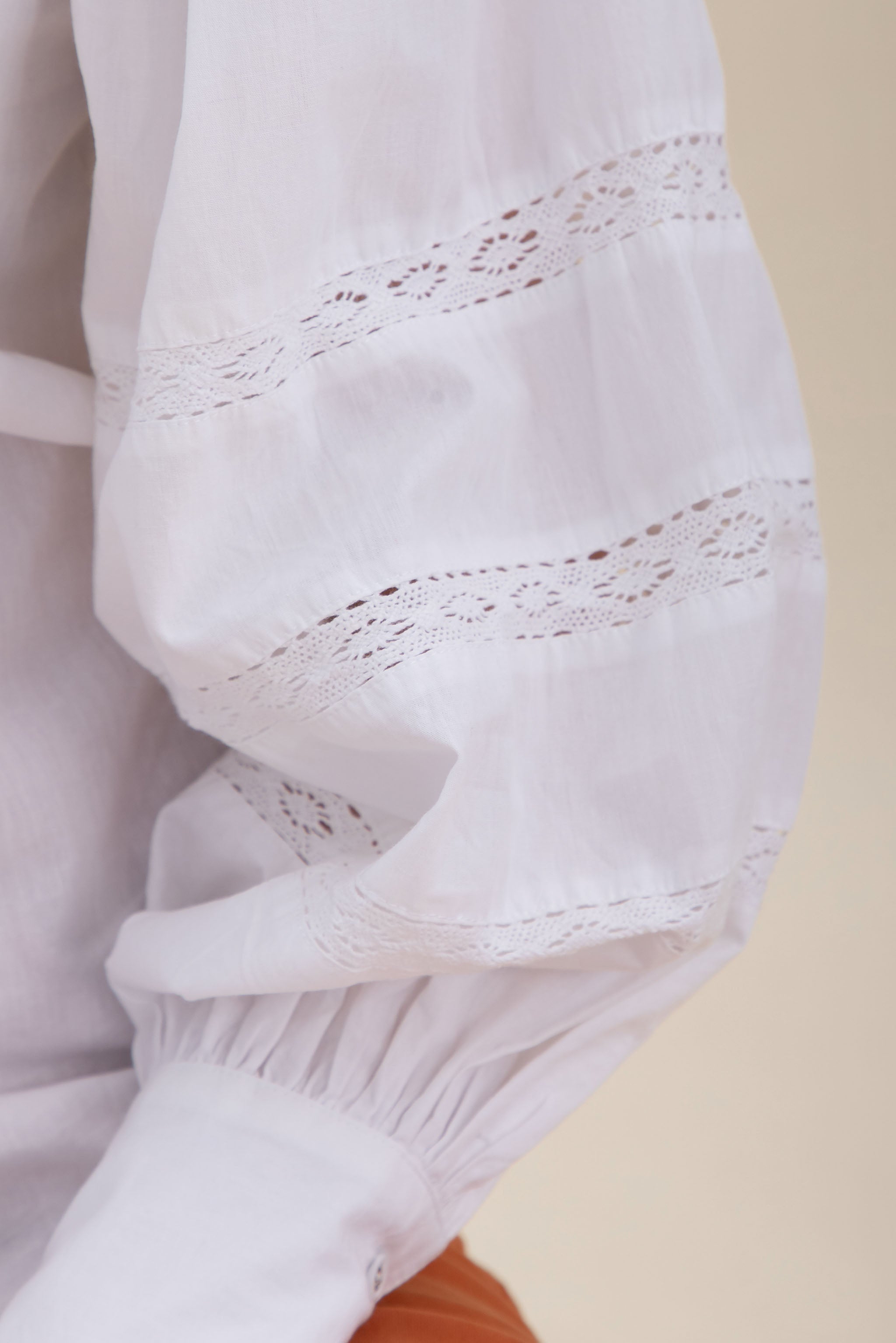 White Puff Sleeves Shirt