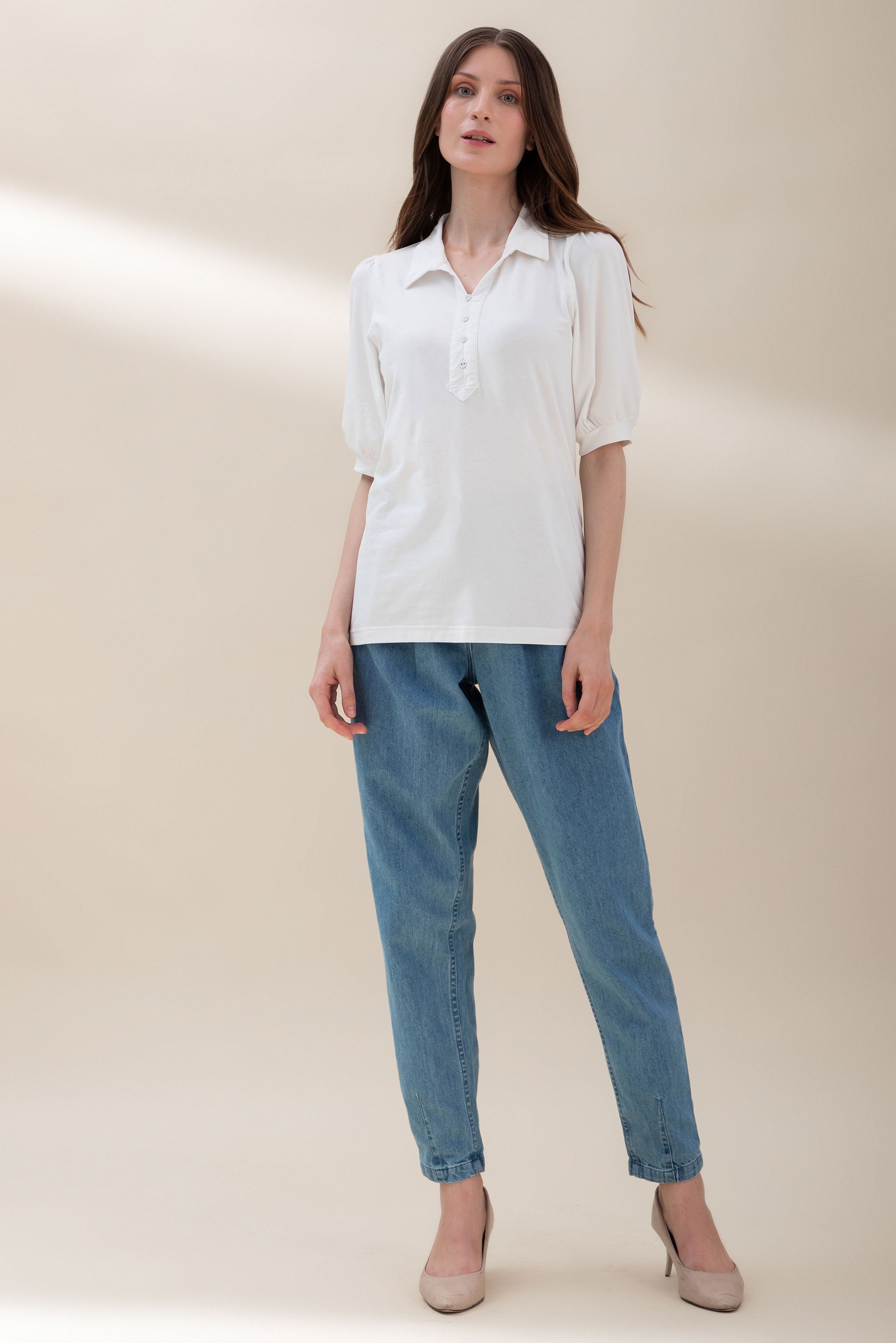Lt. Denim Blue Pants 7/8