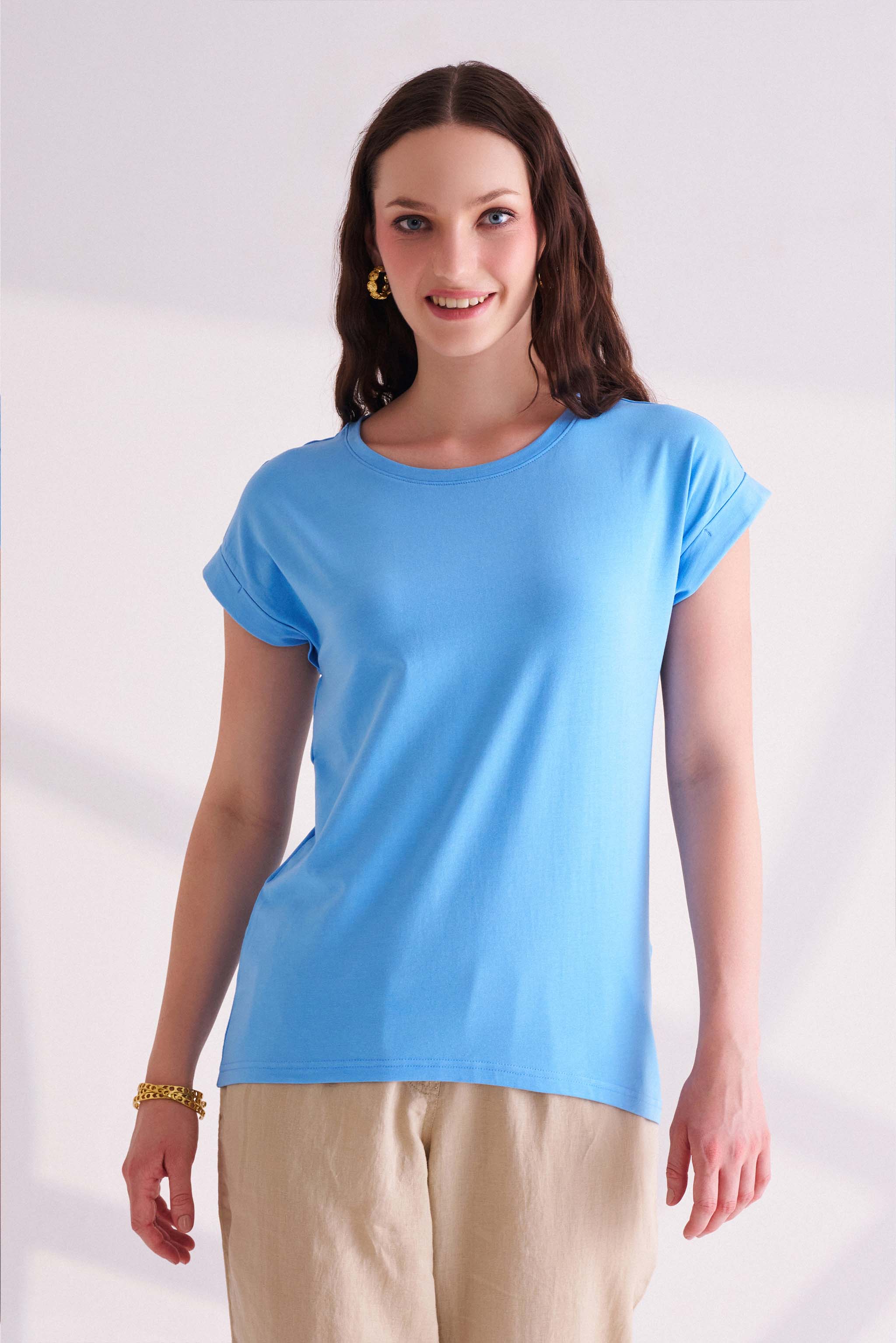 Powder Blue Short Sleeves T-Shirt