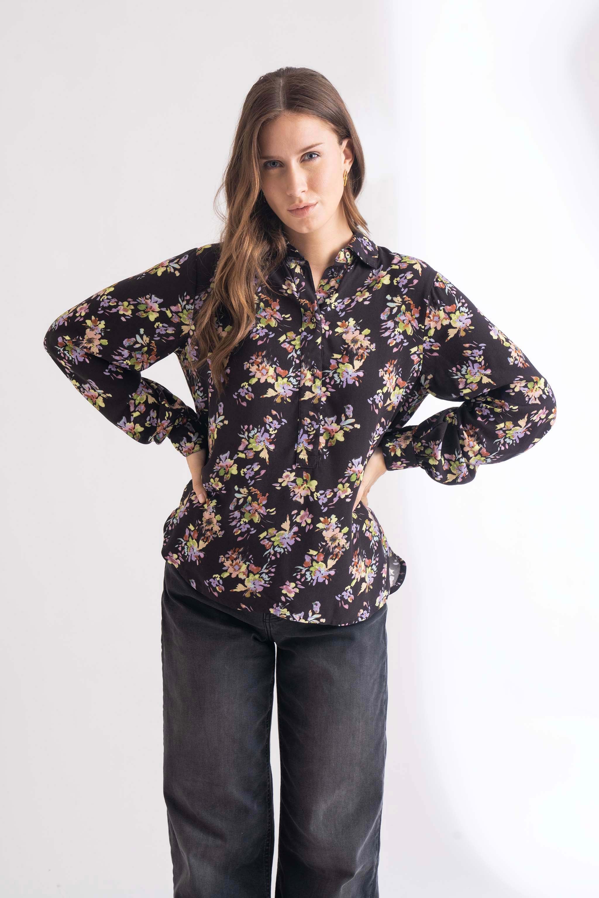 Violet Printed Top