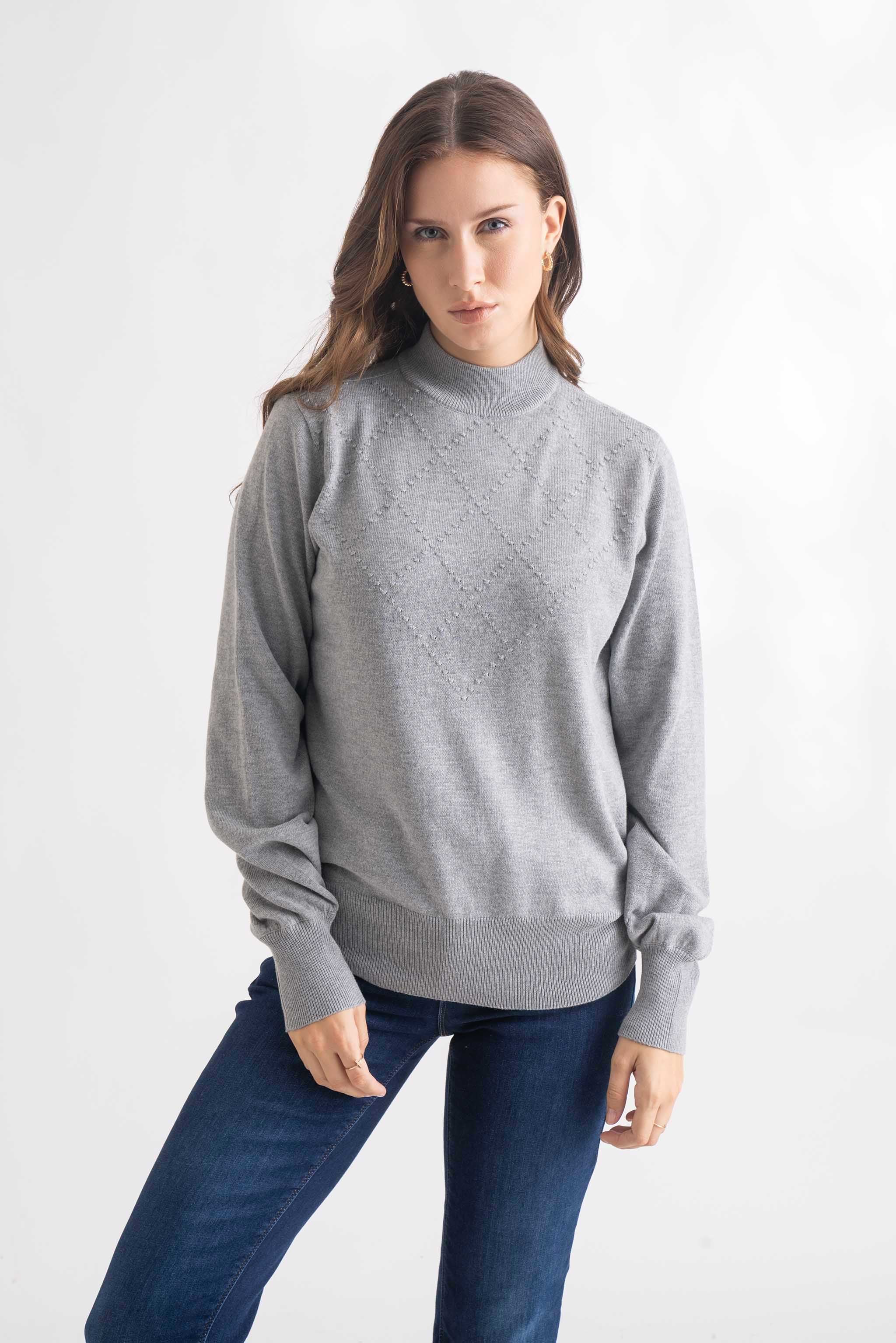 Light Grey Melange Pullover