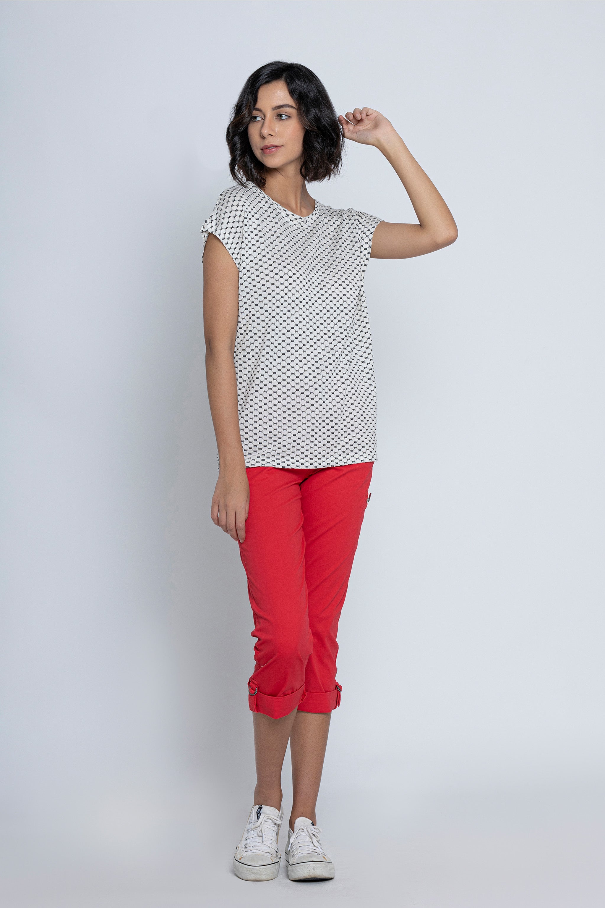 True Red Casual Capri