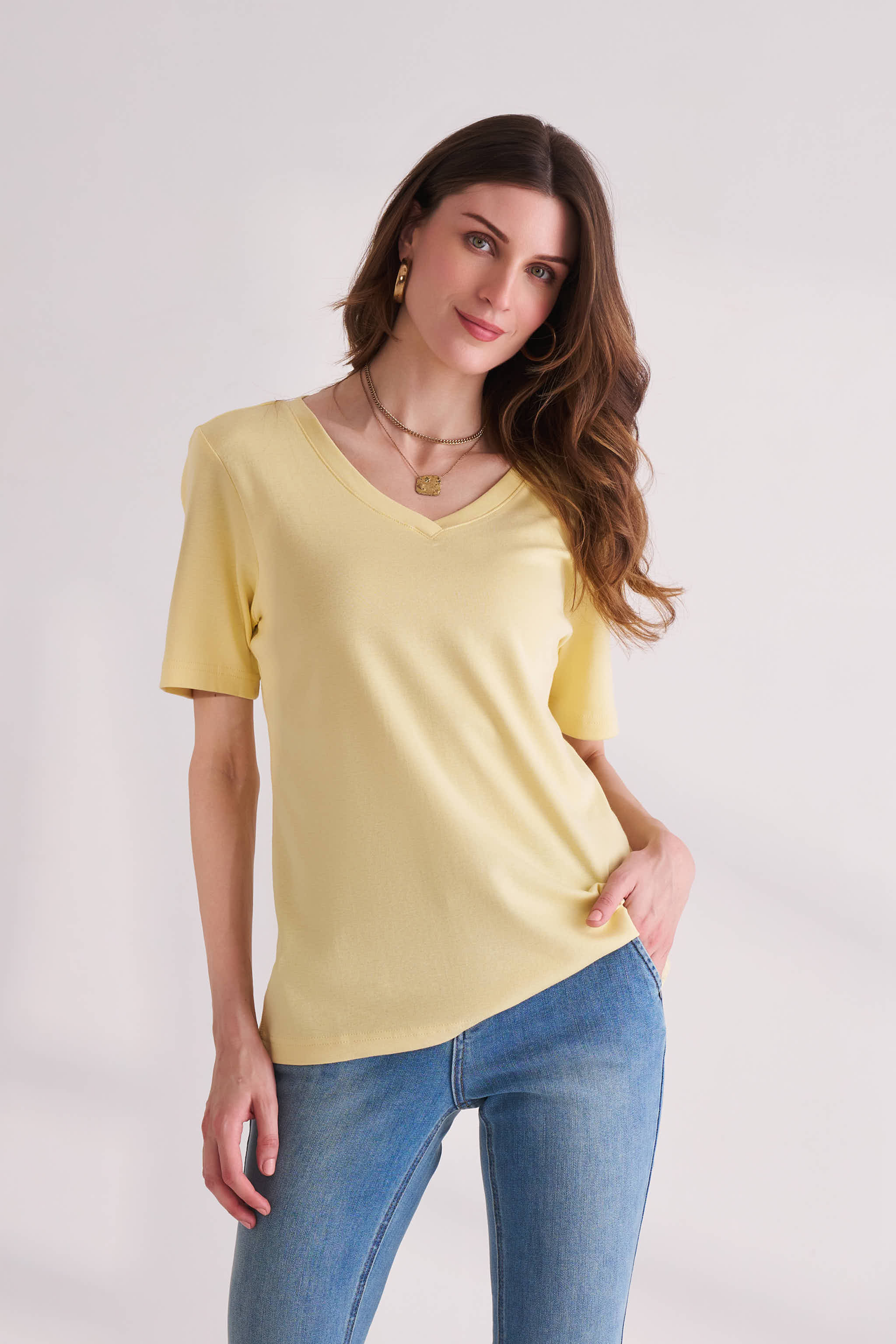 Straw Yellow Short Sleeves  T-shirt