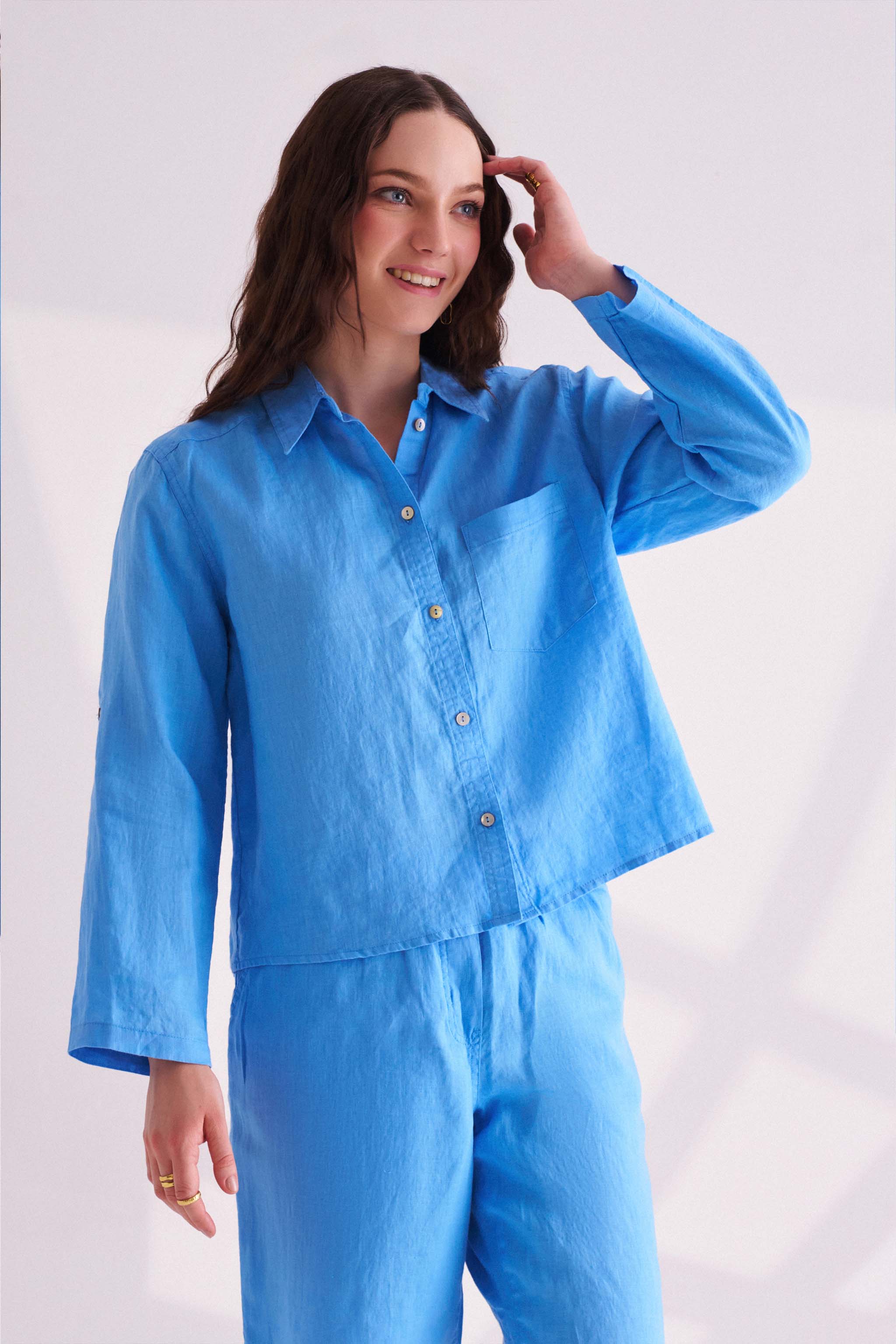 Light Blue Linen Shirt