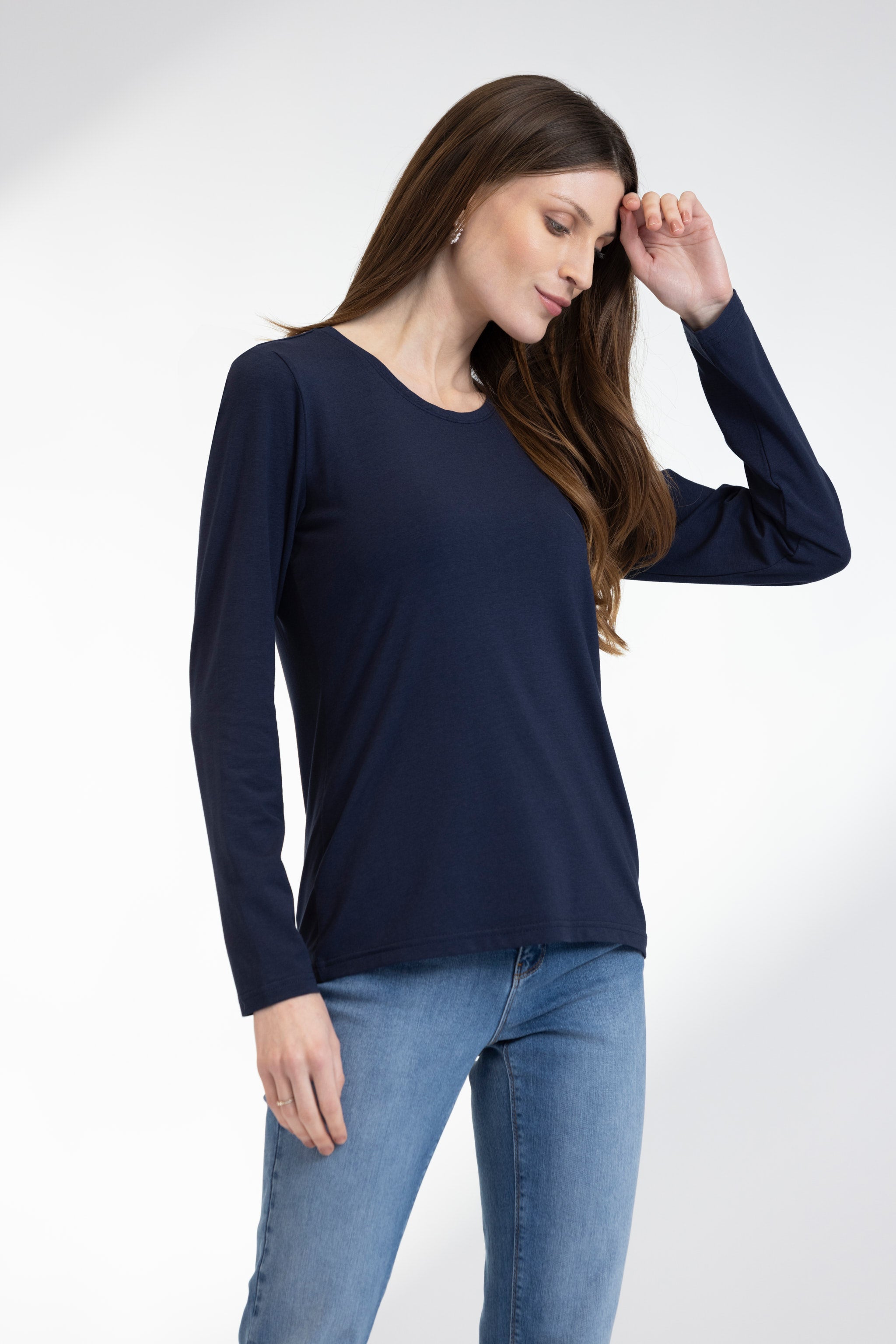 Navy Long Sleeves T-shirt