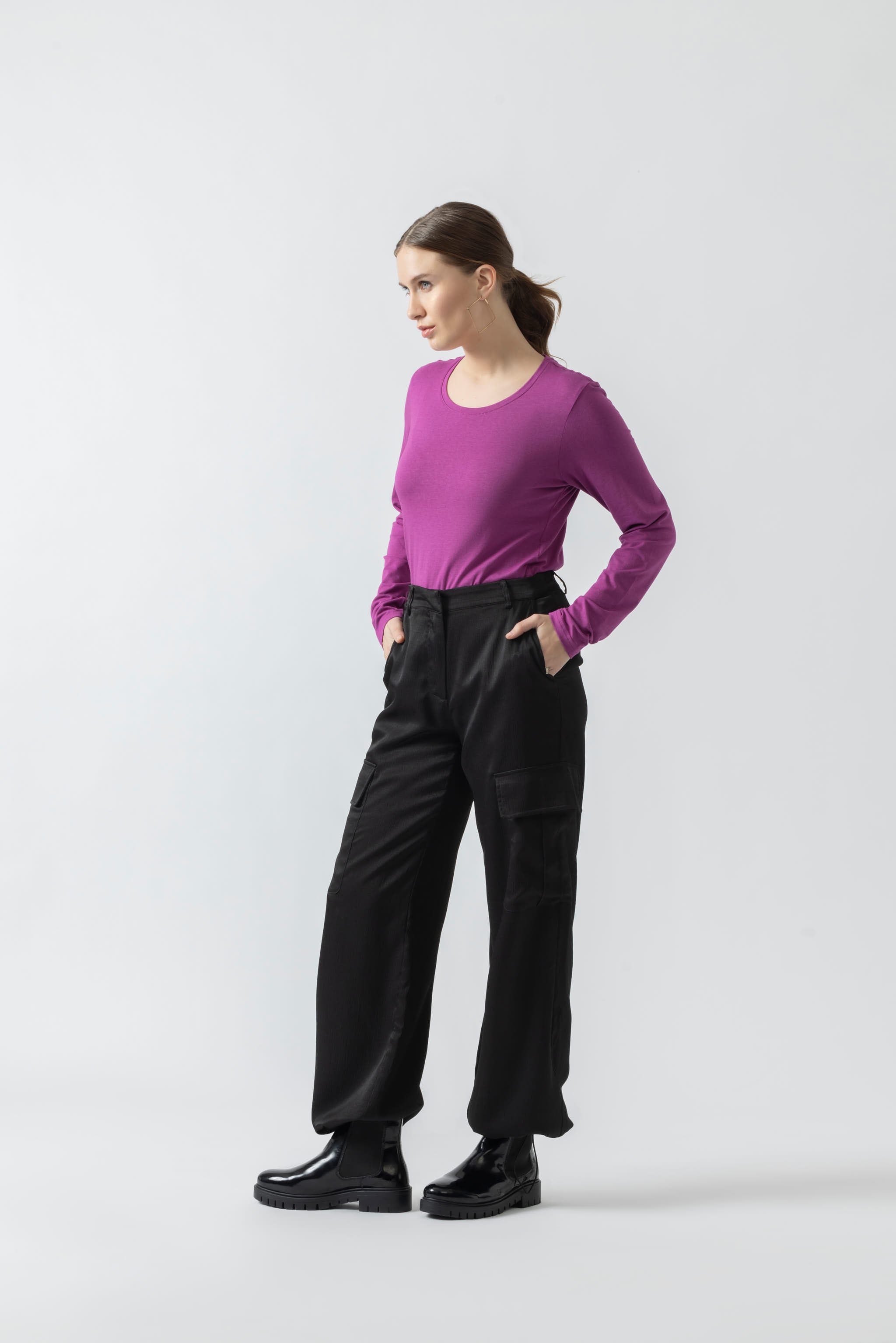 Black Cargo Trousers