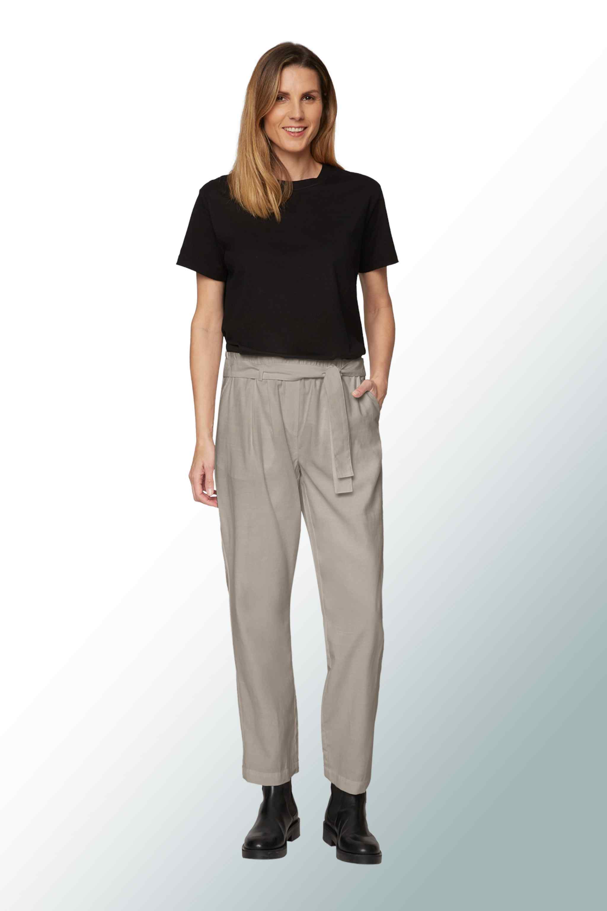 Pure Cashmere Sand Trousers