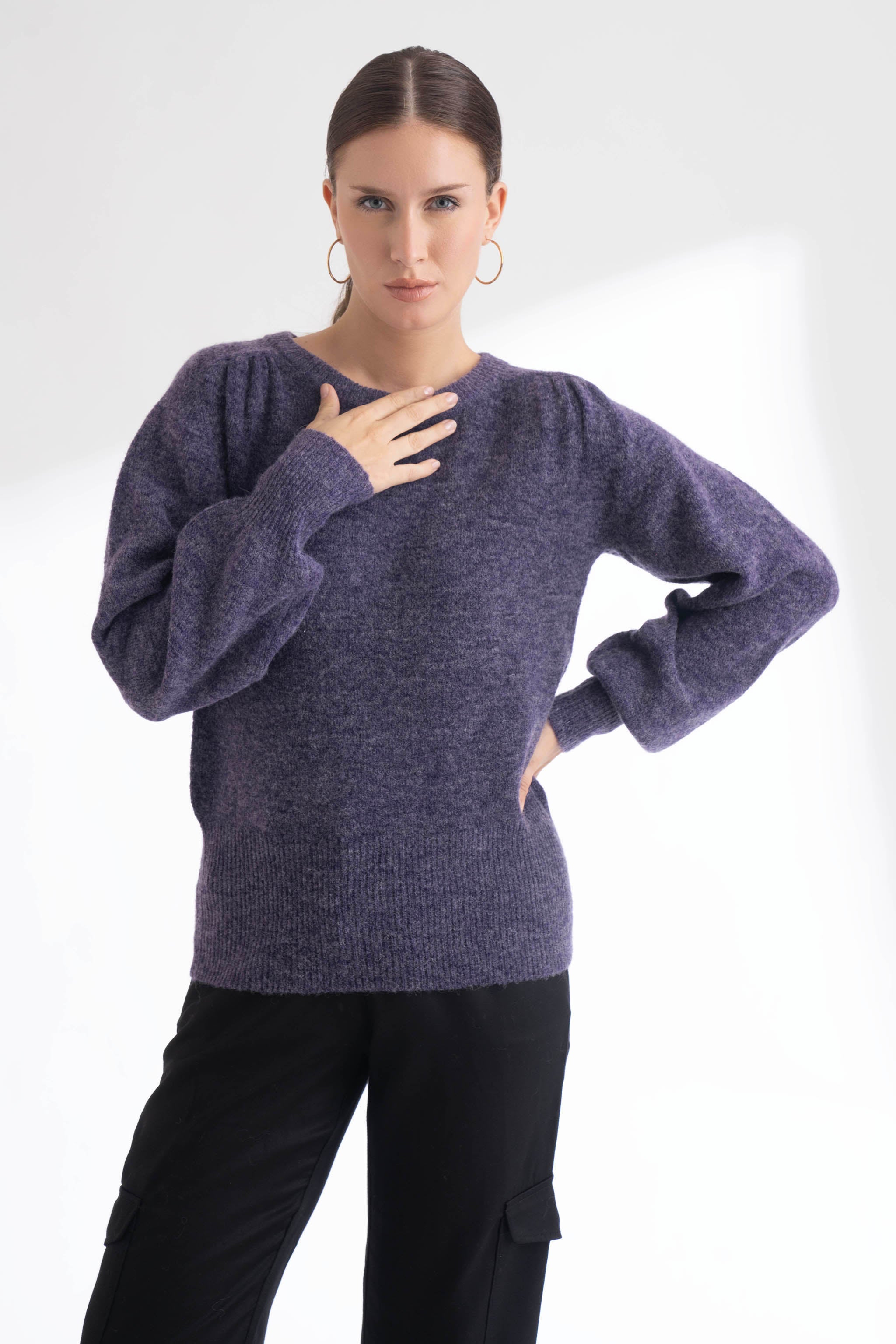 Violet Melange Pullover Heavy