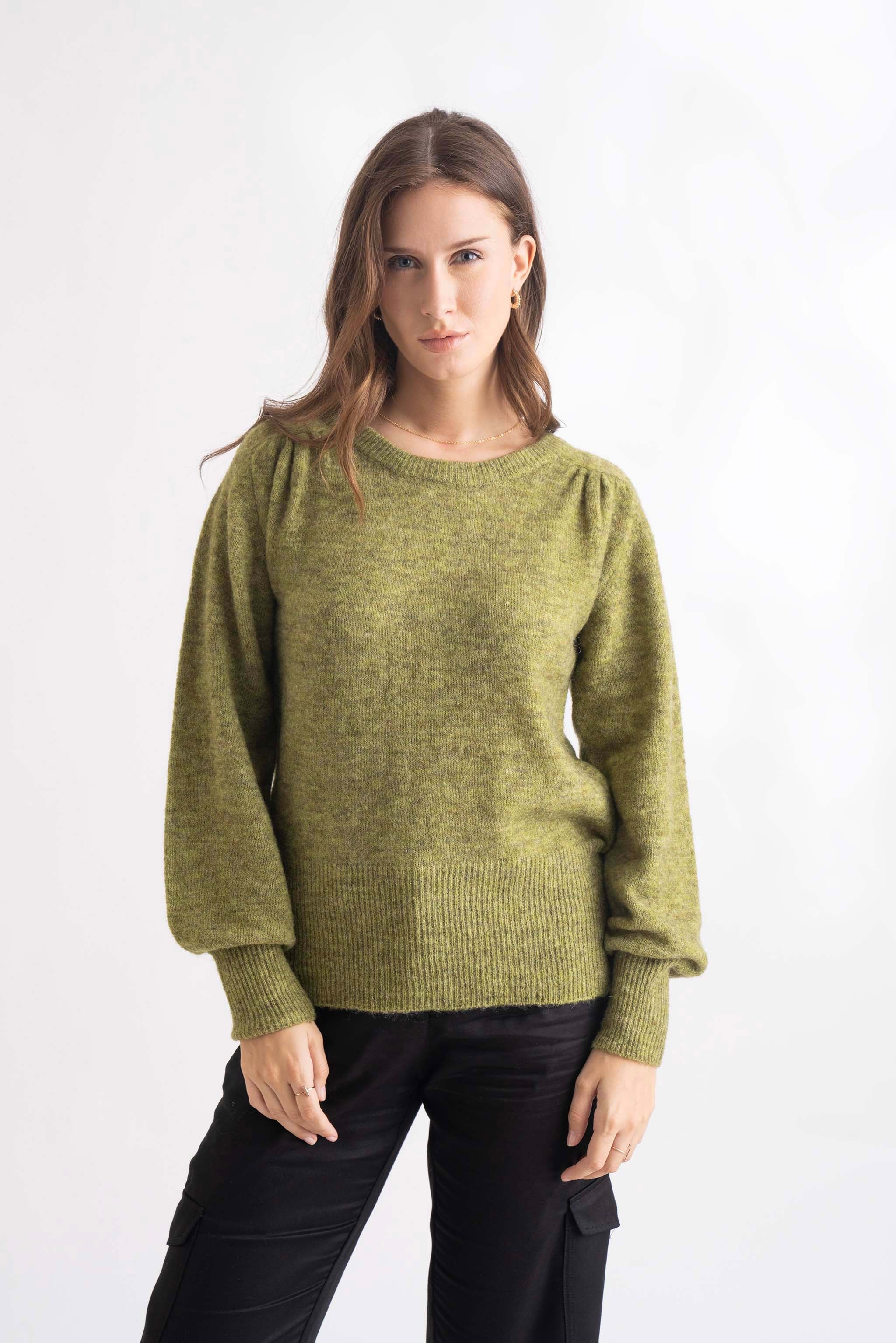 Green Melange Pullover Heavy