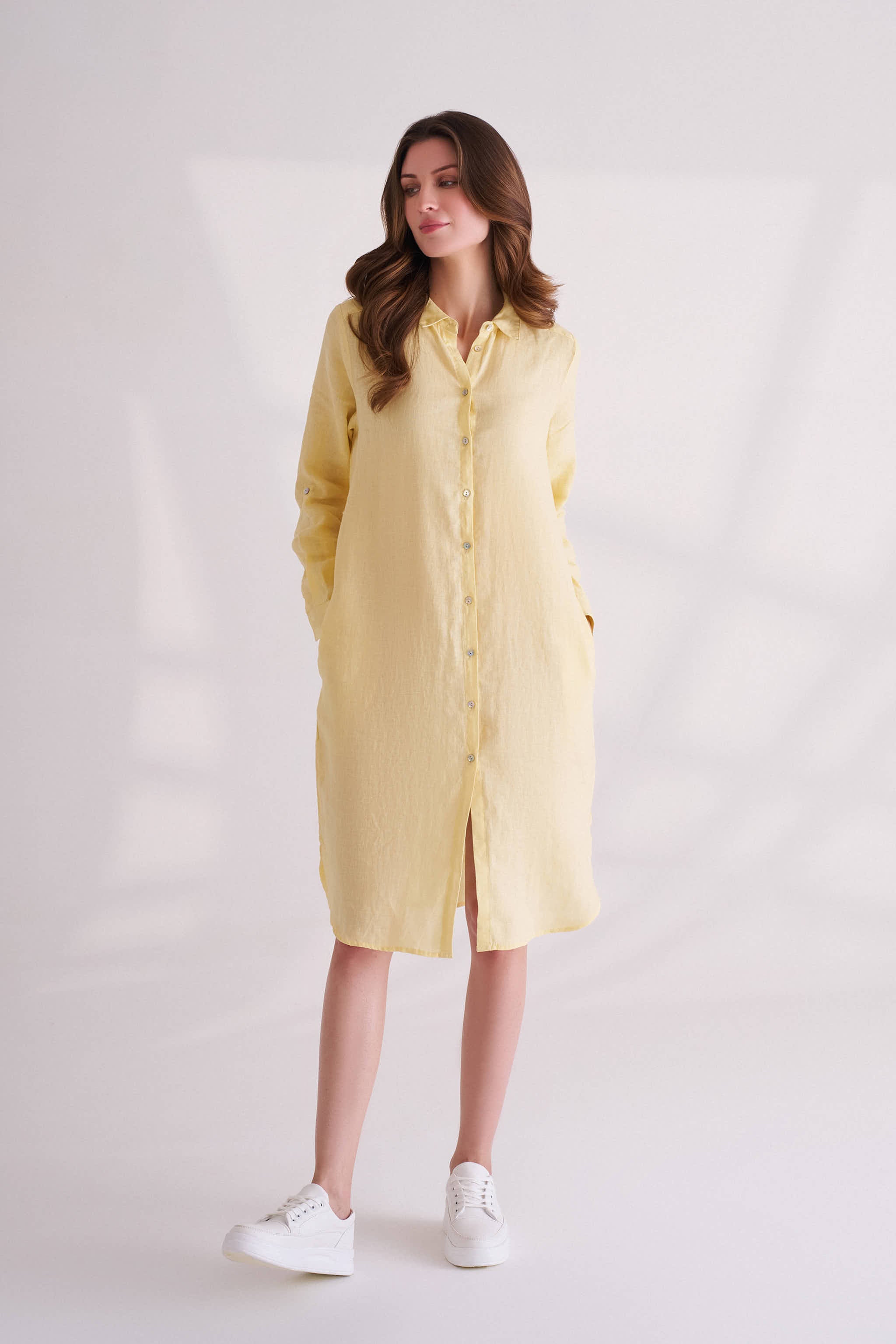 Straw Yellow Linen dress