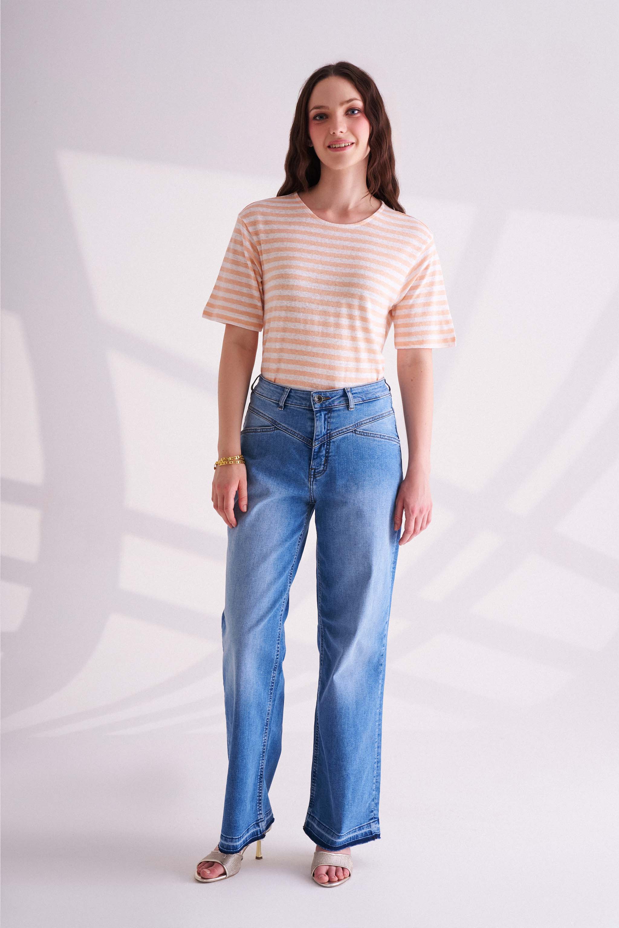 Light Blue Straight Leg Jeans