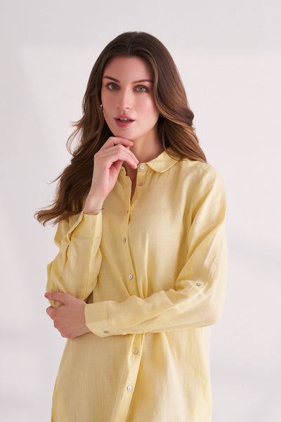 Straw Yellow Linen dress