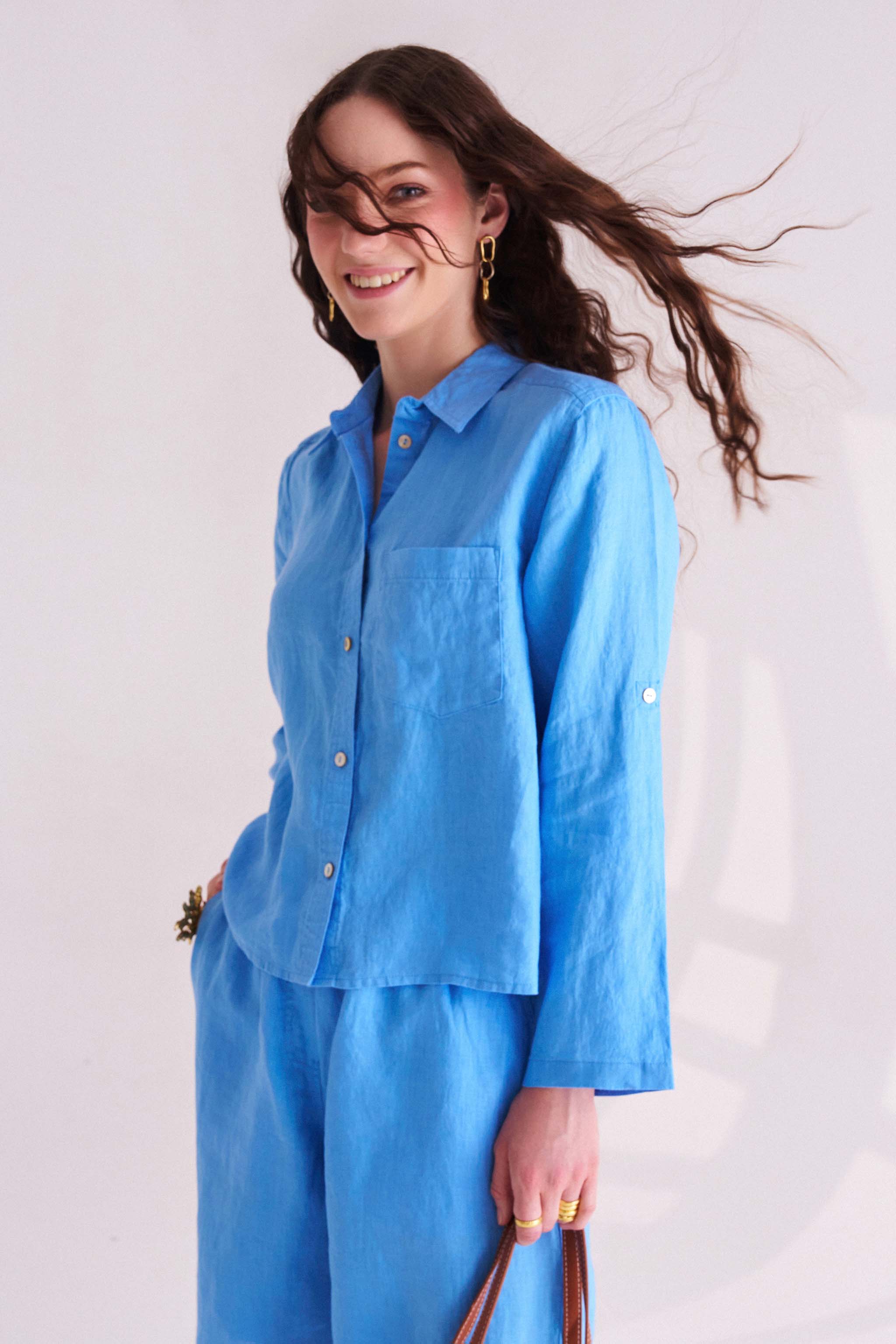 Light Blue Linen Shirt