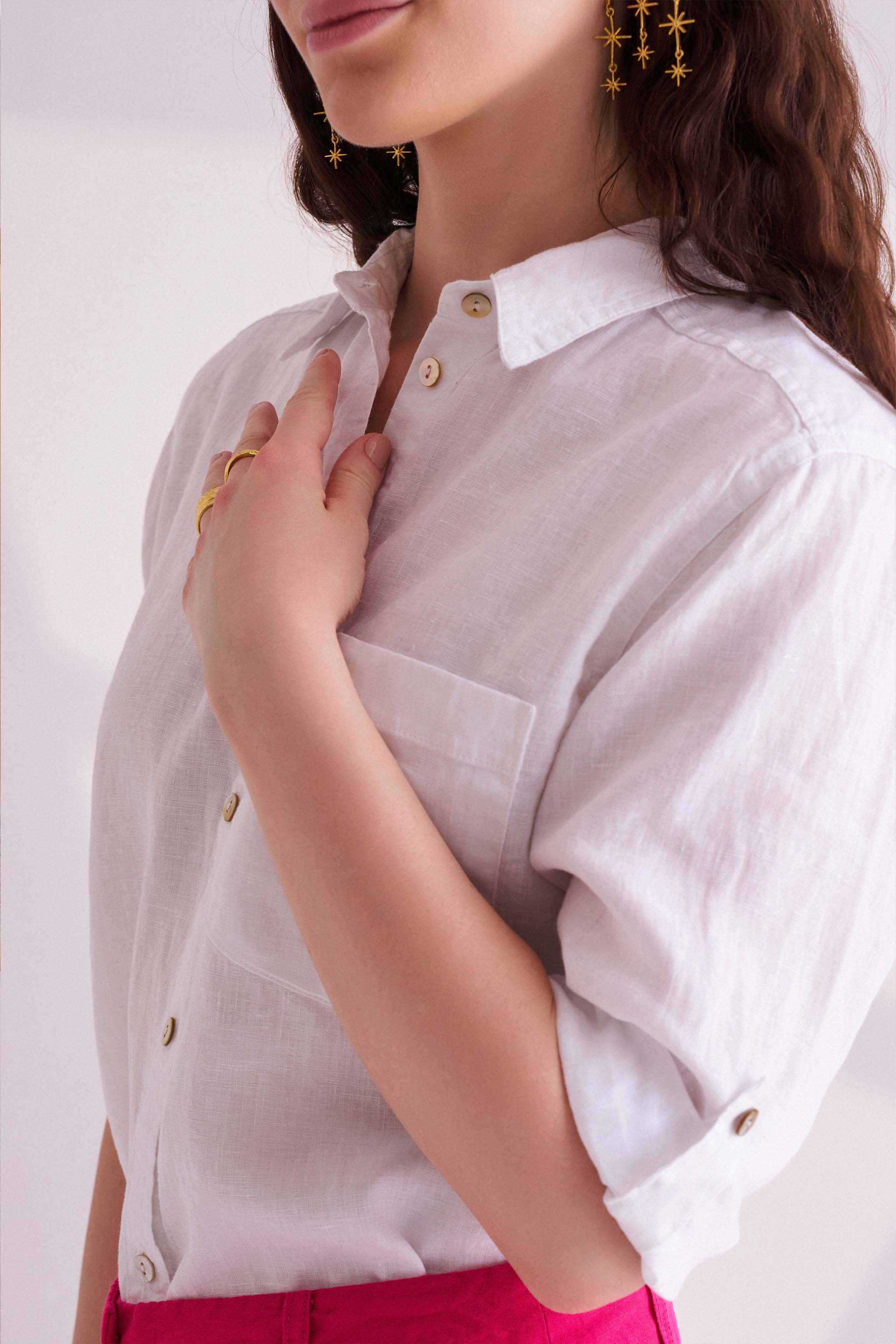 White Linen Shirt