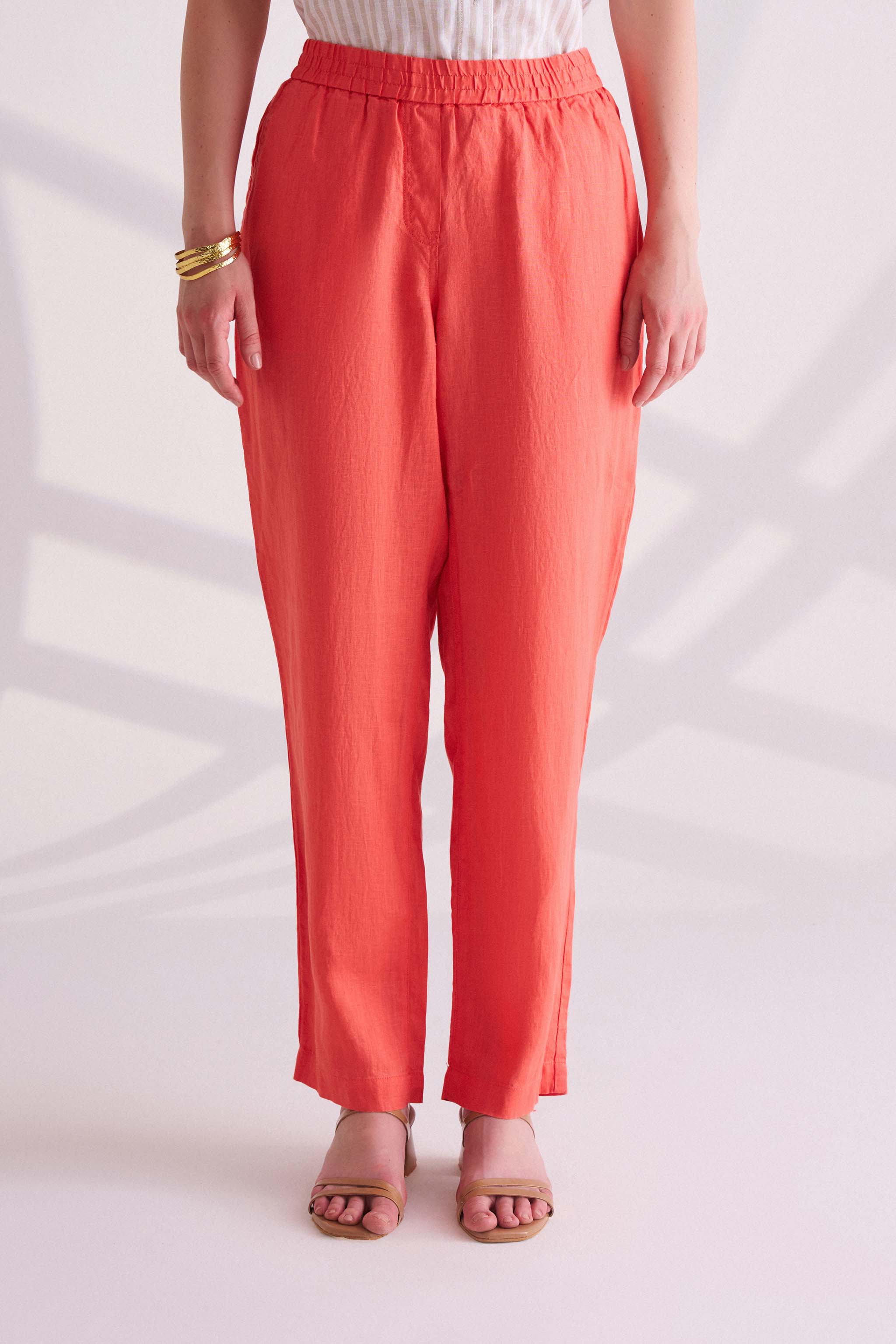 Orange Linen Pants