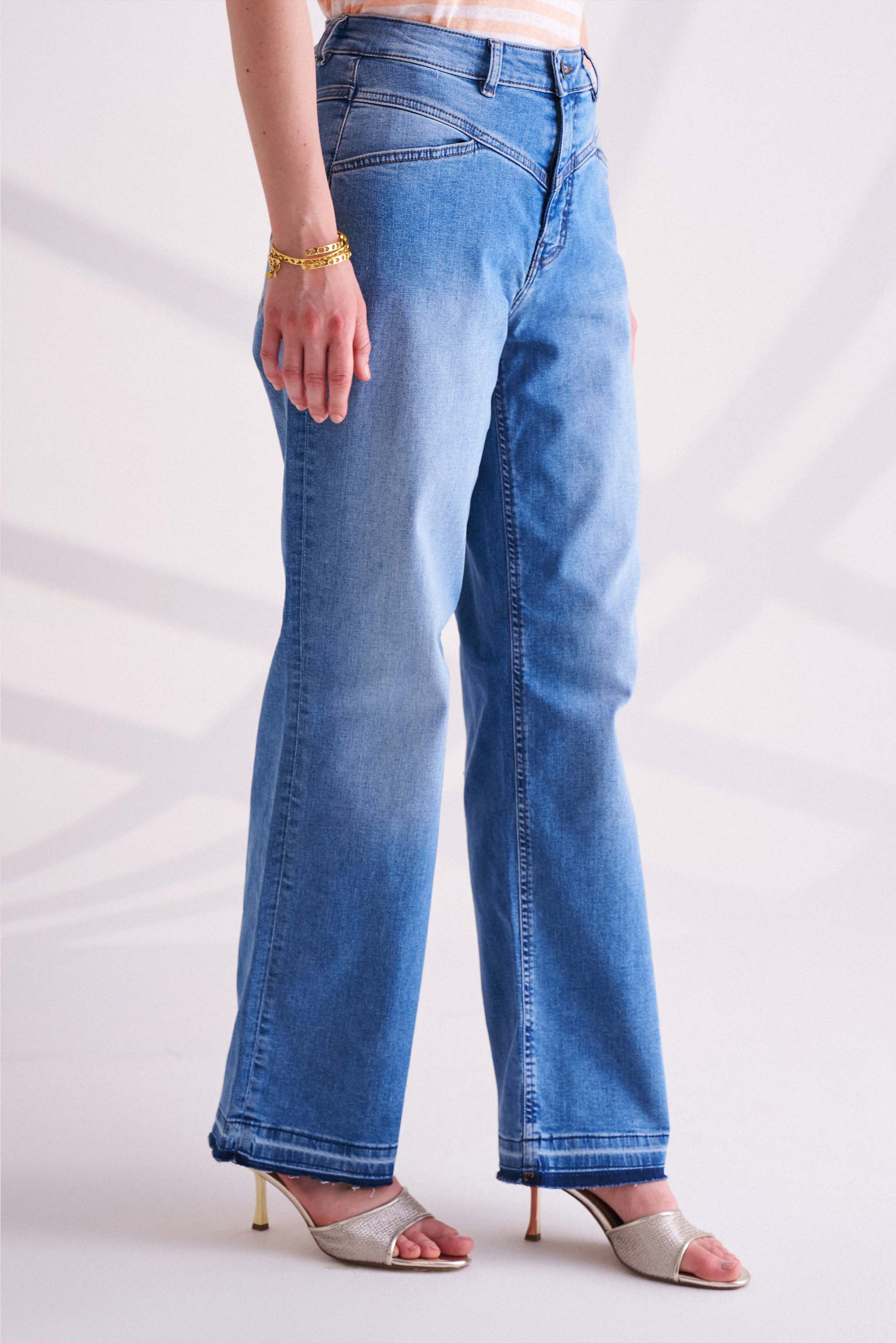 Light Blue Straight Leg Jeans