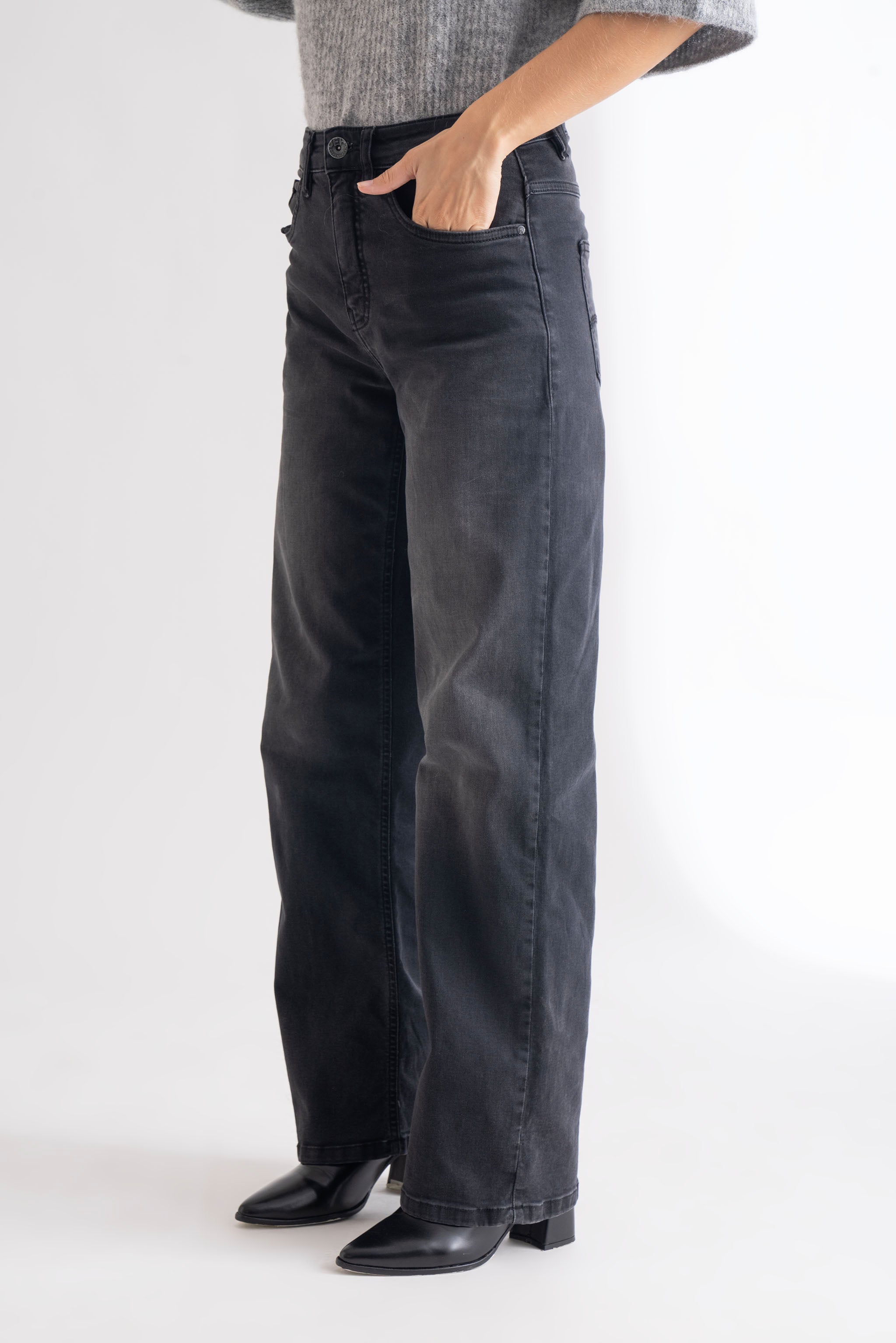 Washed Grey denim Casual pants