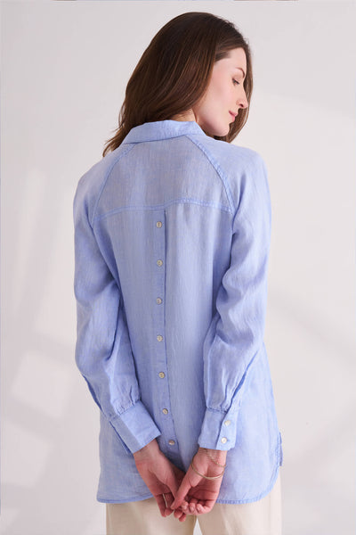 Chambray Blue Linen Shirt