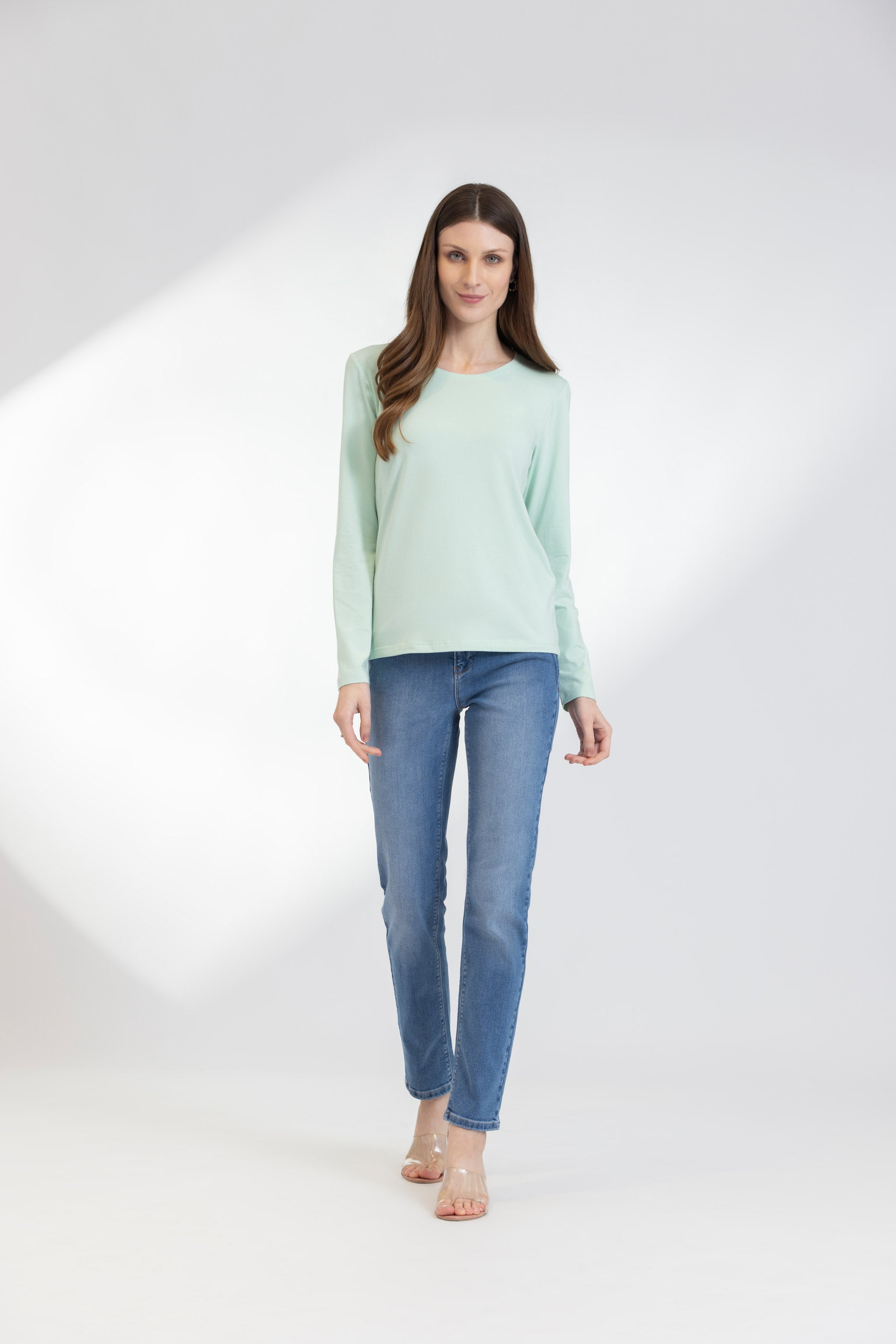 Mist Green Long Sleeves T-shirt