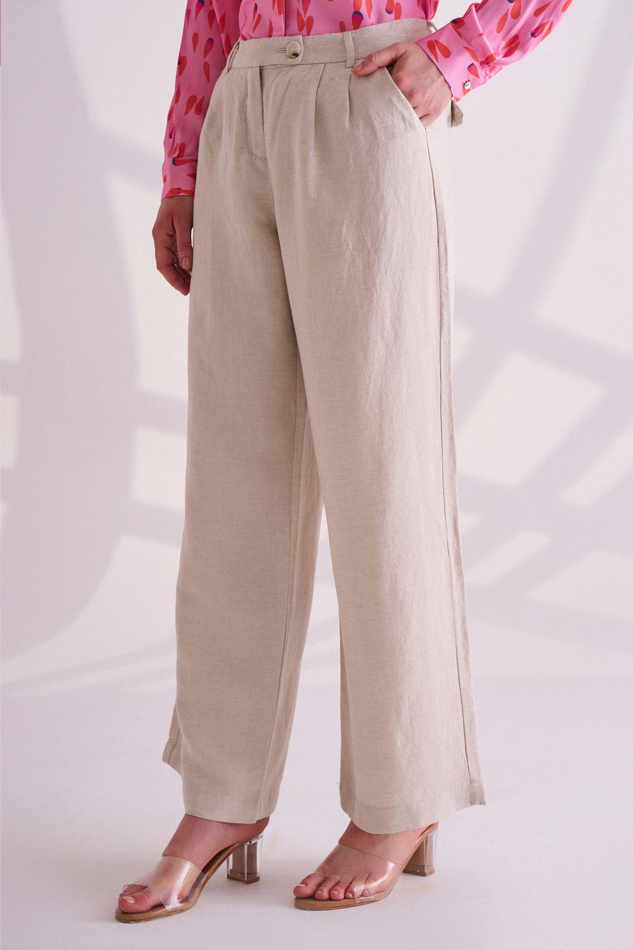 Off White Linen Pants