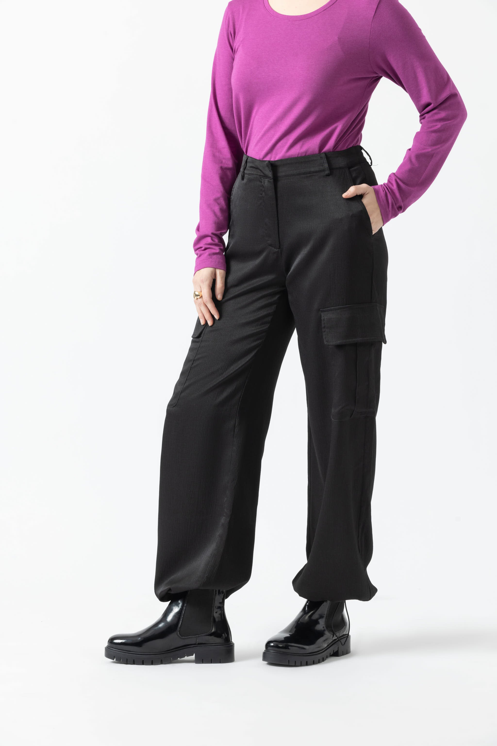 Black Cargo Trousers