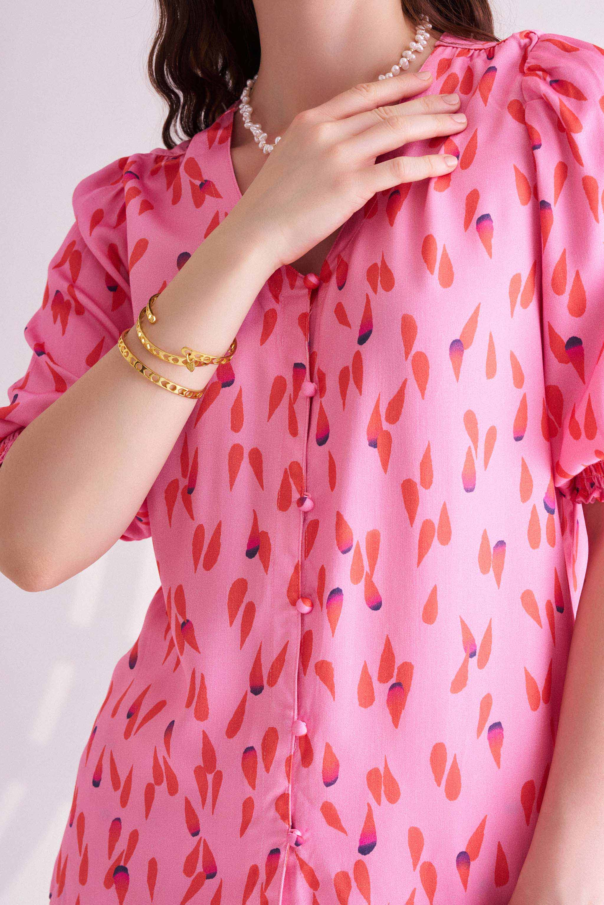 Light Pink Printed Shirt