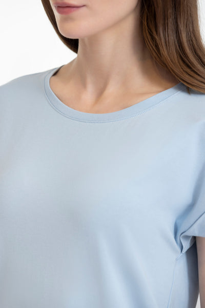 Chambray Blue Sleeveless T-Shirt