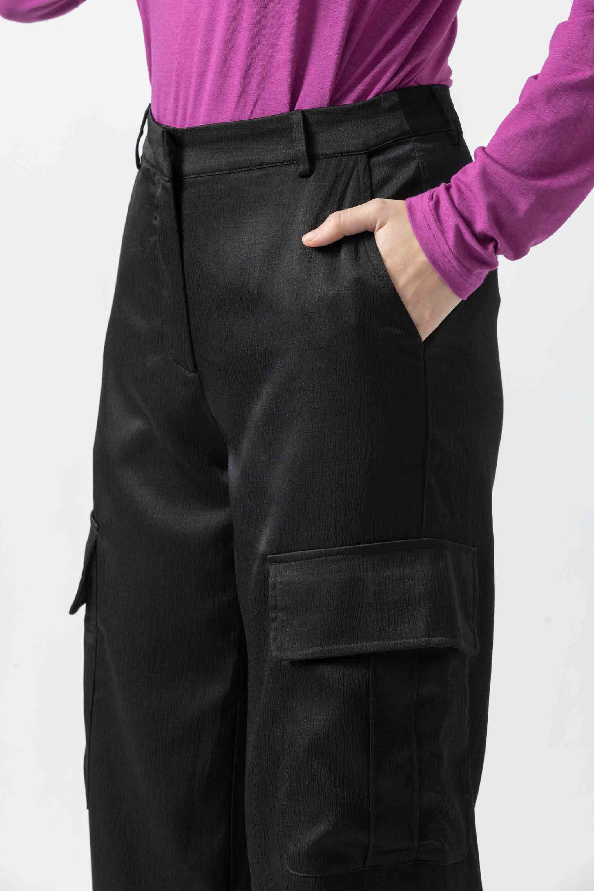 Black Cargo Trousers