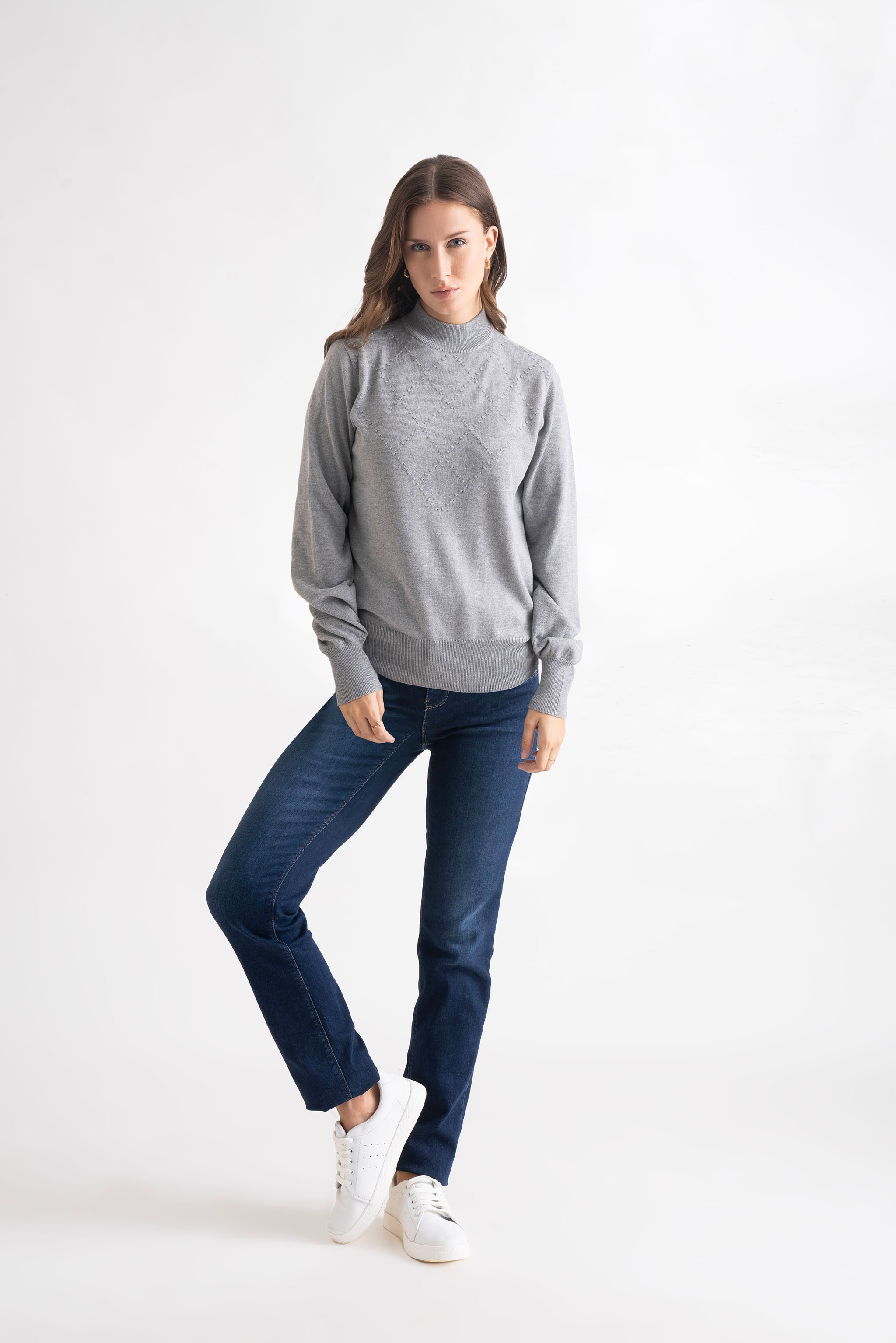 Light Grey Melange Pullover