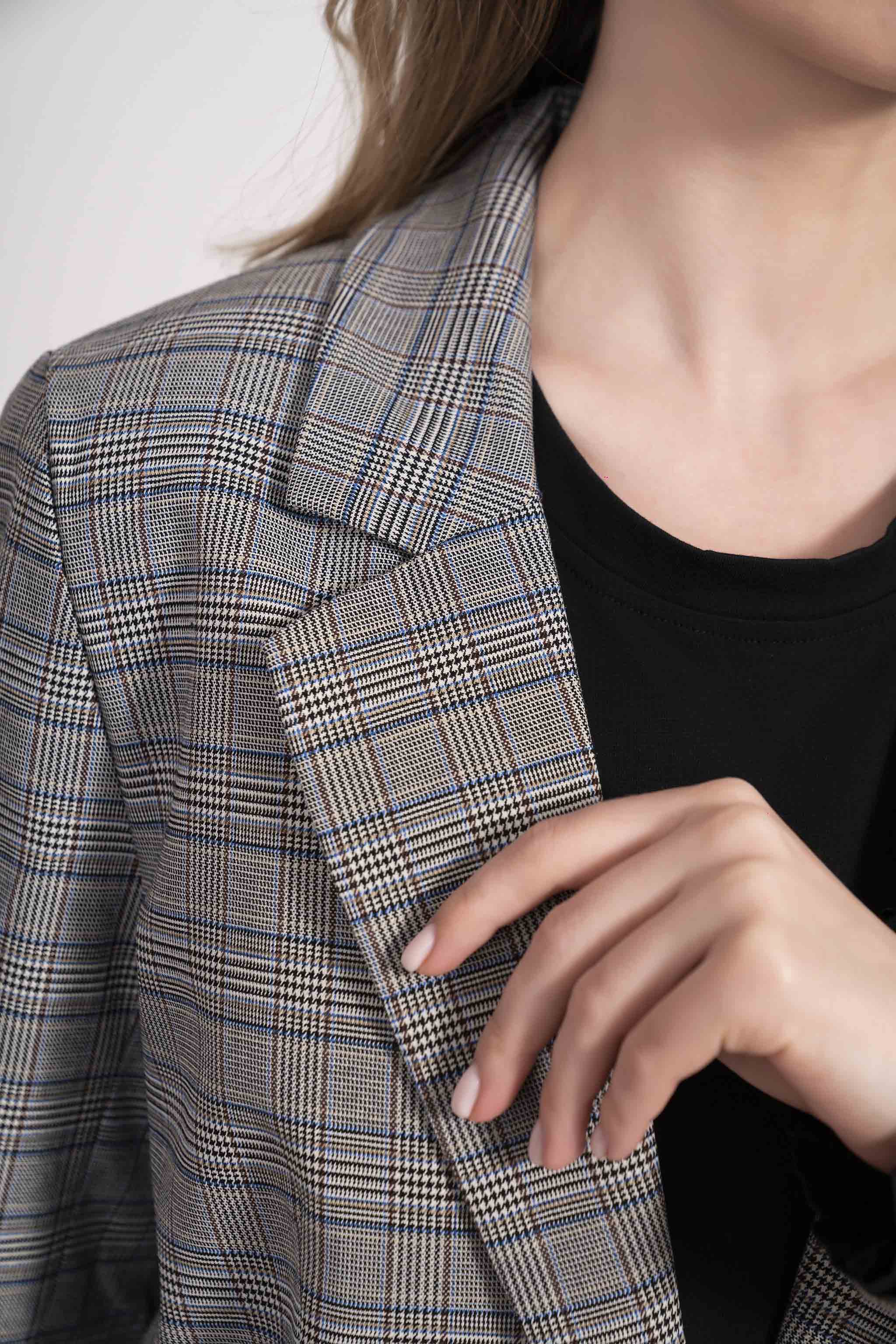 Checked Suit Blazer