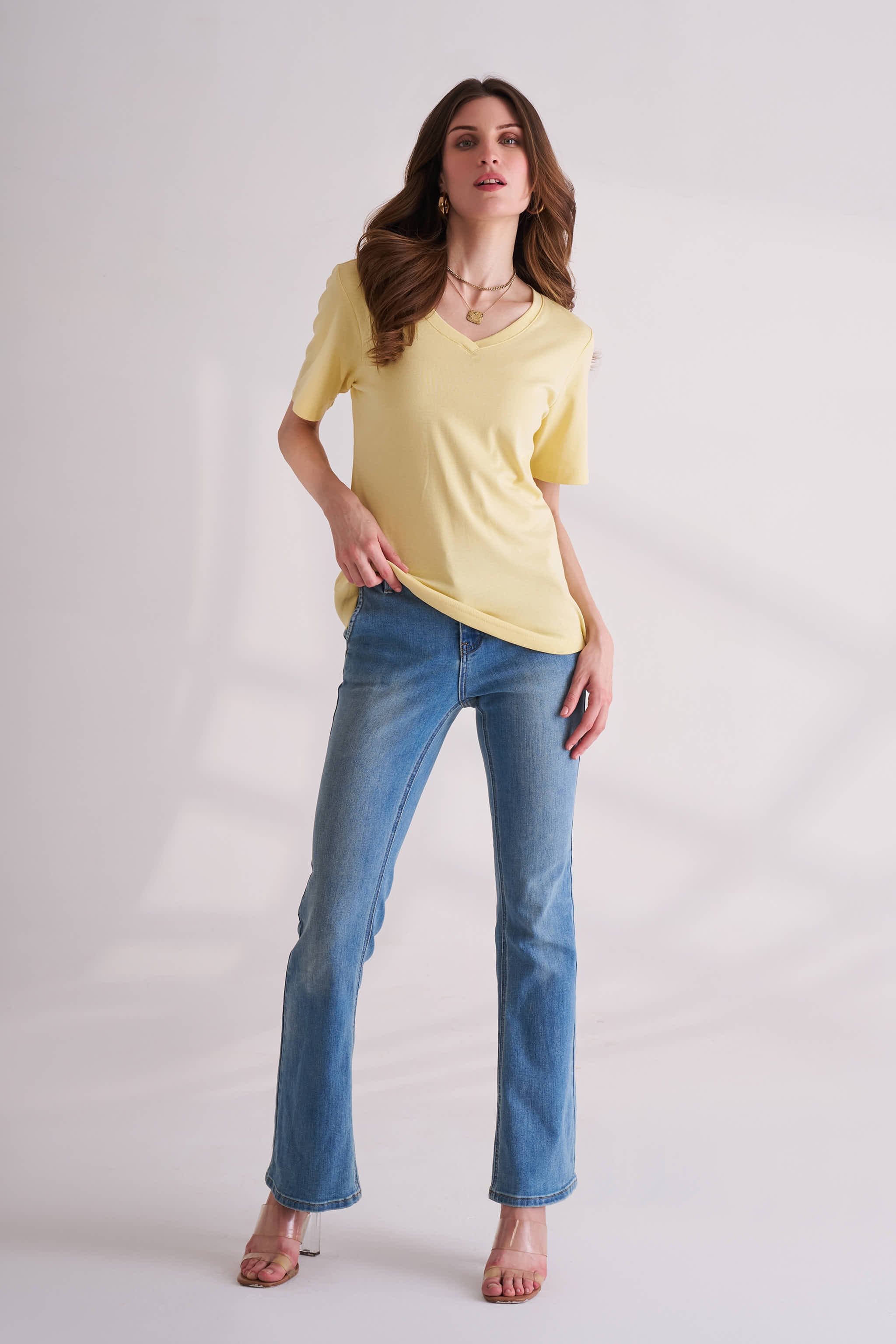 Straw Yellow Short Sleeves  T-shirt