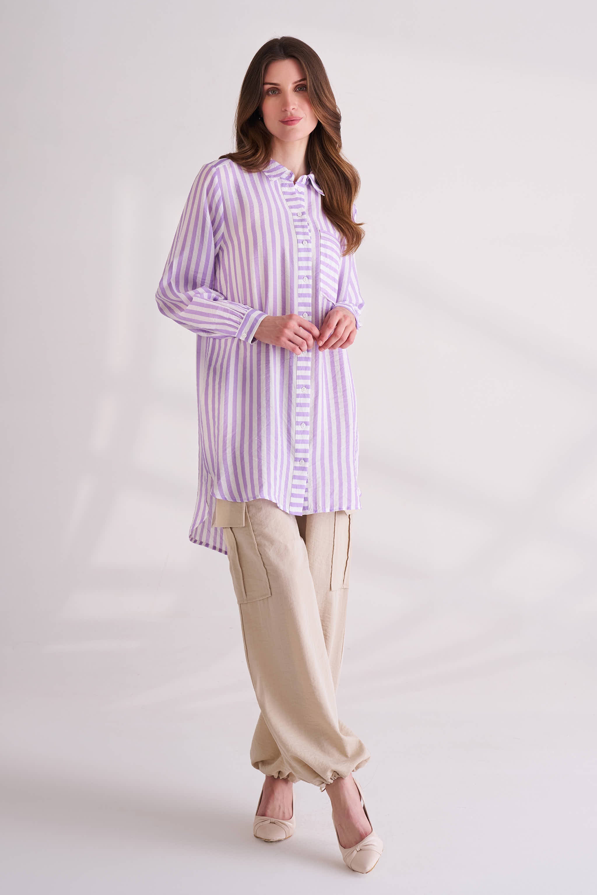 Orchid Bloom Long Shirt