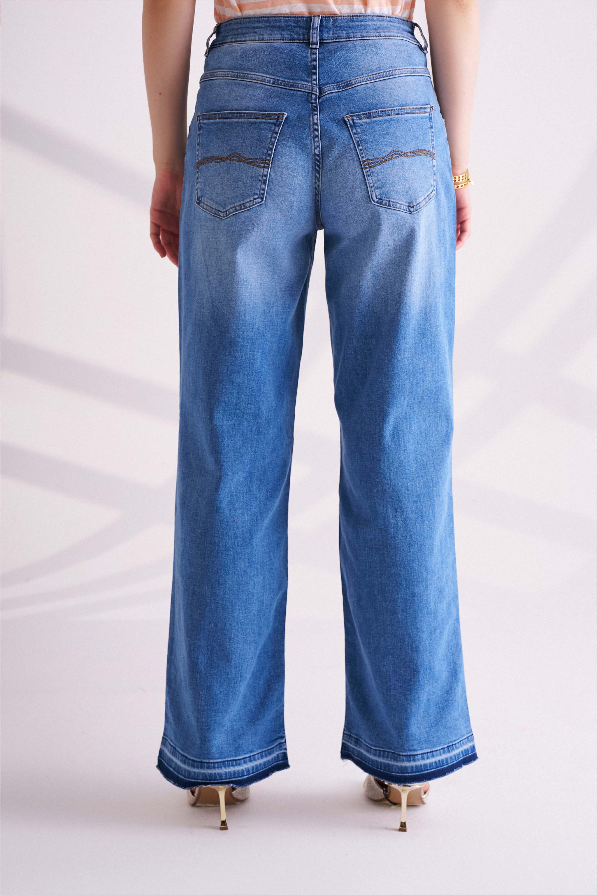 Light Blue Straight Leg Jeans