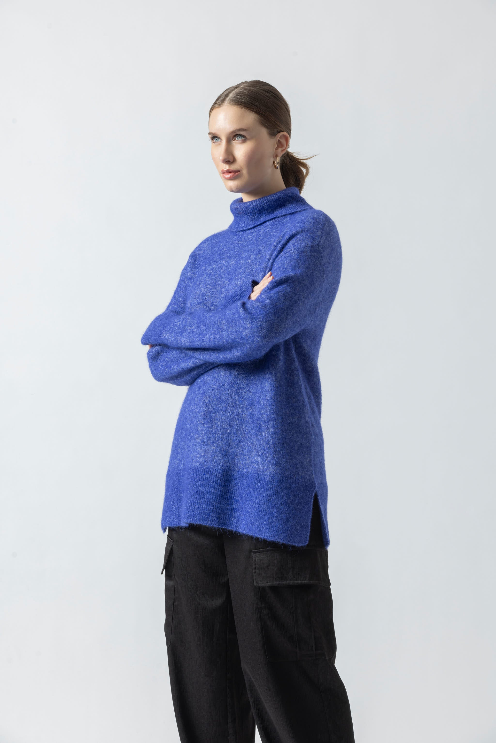 Blue Melange Pullover Heavy