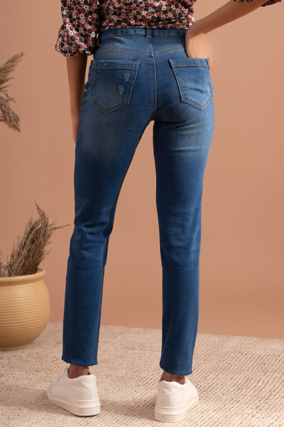 Medium Blue Denim Jeans - JANE
